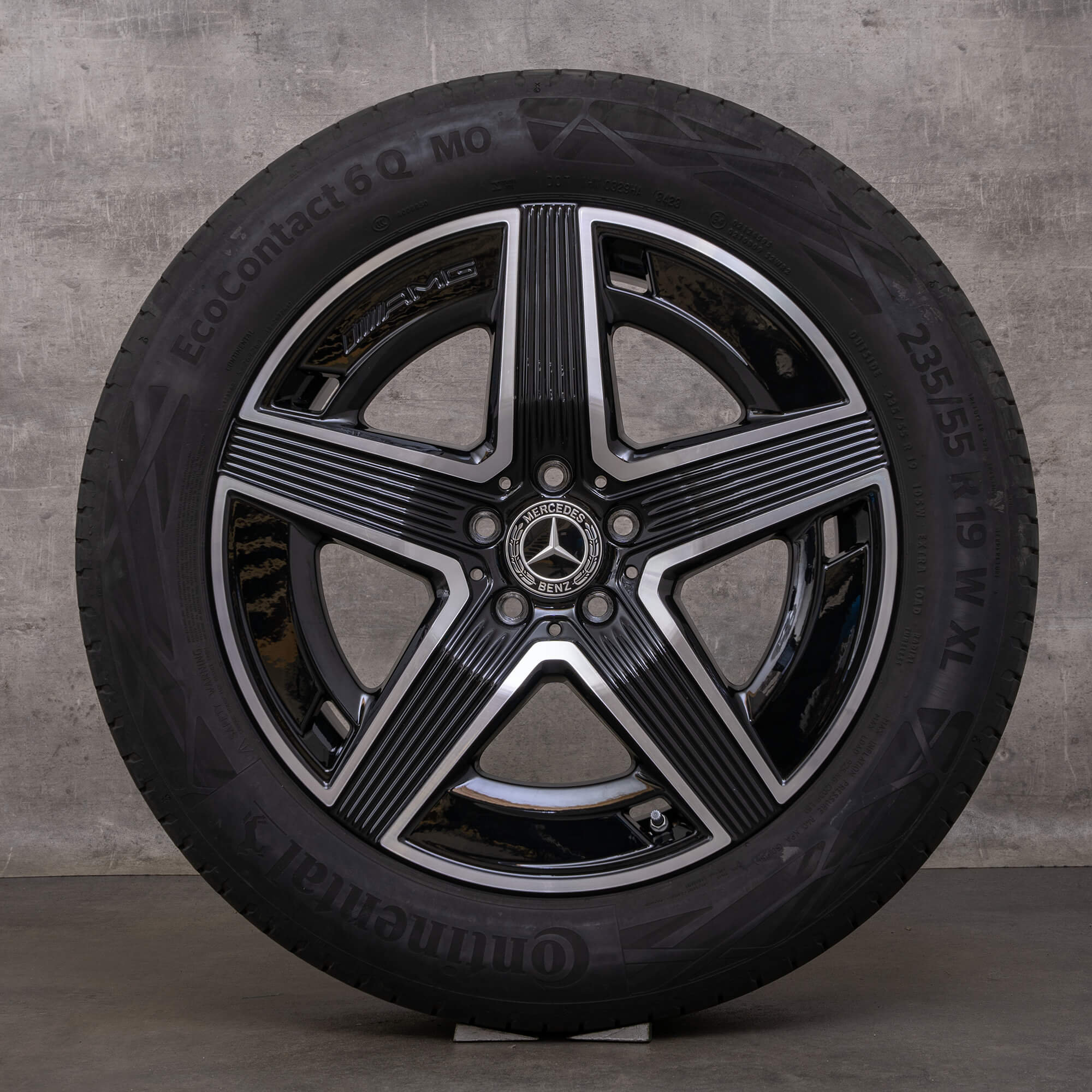 OEM Mercedes Benz GLC AMG rims 19 inch C254 X254 summer wheels A2544010400 A2544010500 black glossy turned