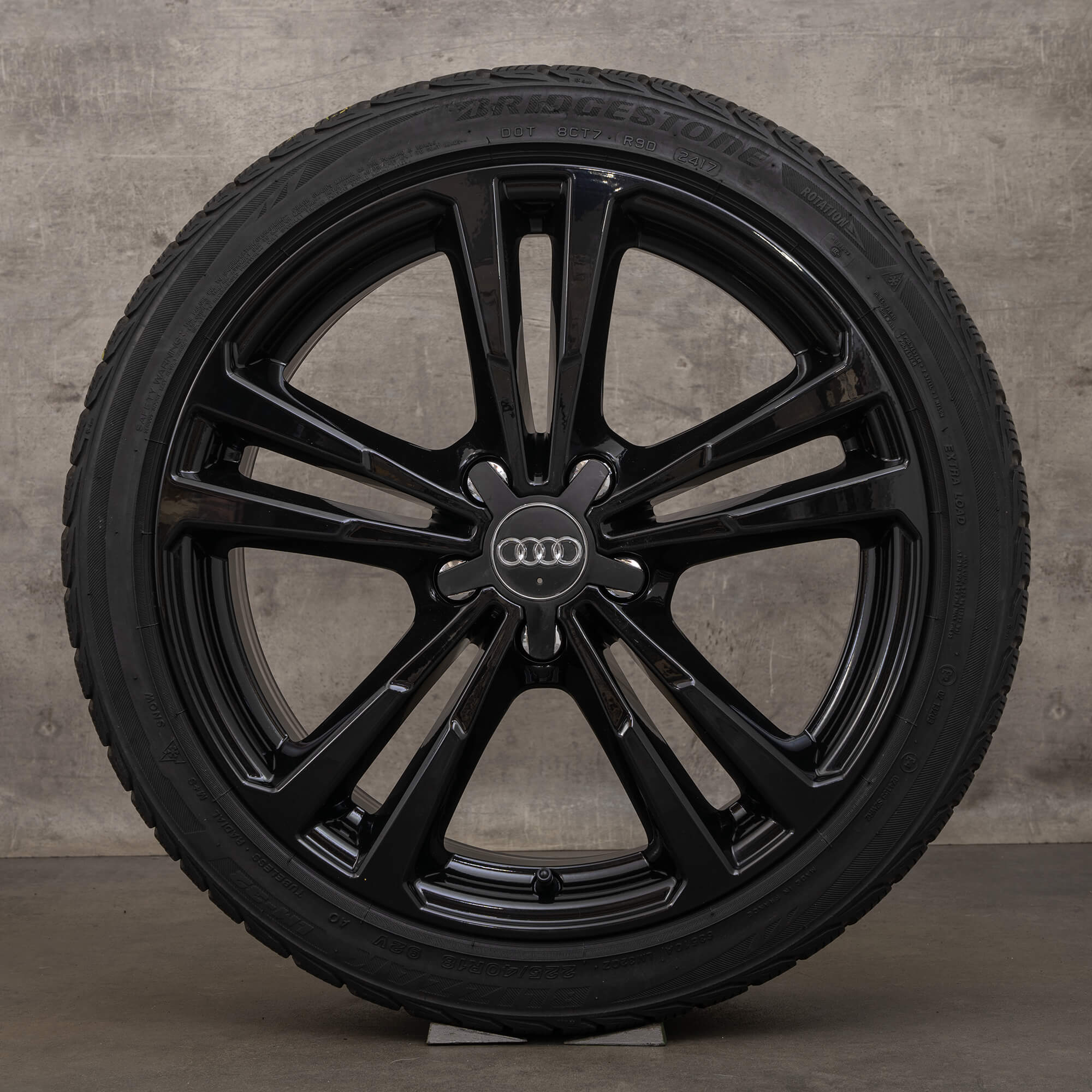 OEM Audi A3 S3 8V 18 inch winter tires rims 8V0601025AJ black