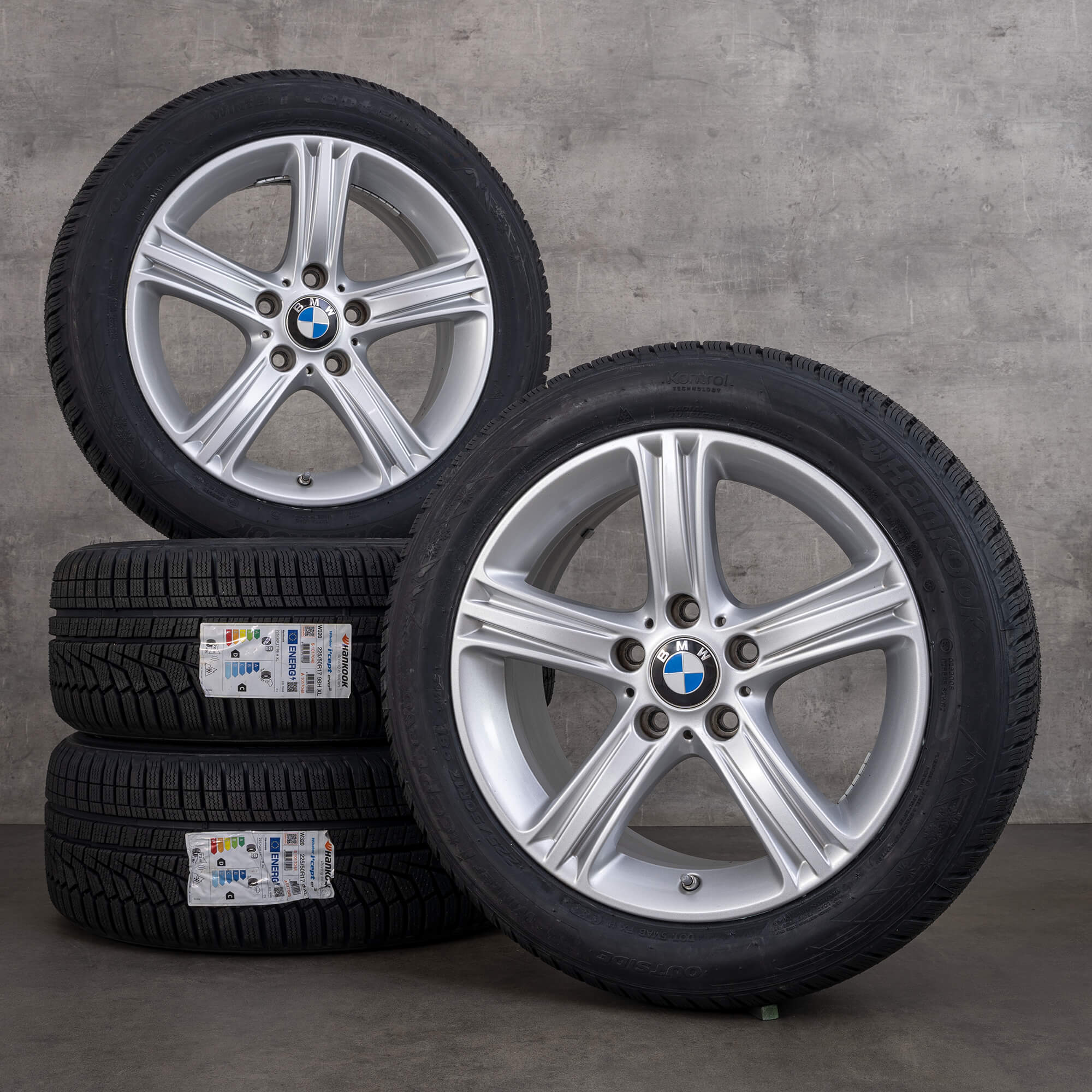 BMW 3er F30 F31 4er F32 F33 roues d'hiver style 393 jantes 17 pouces pneus