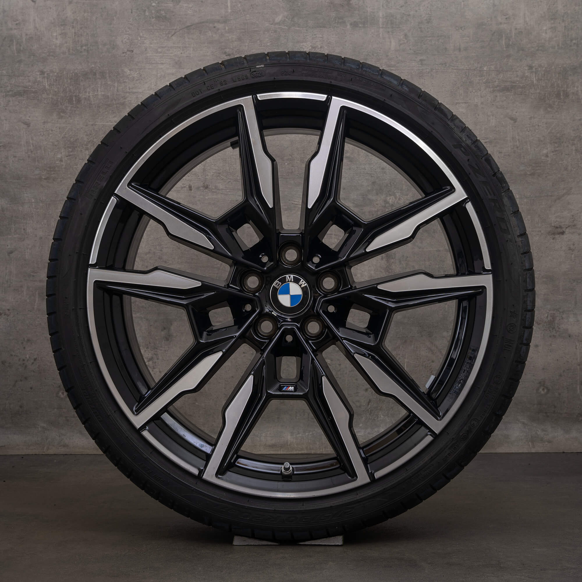 Jantes BMW Série 8 originais de 20 polegadas G14 G15 G16 rodas verão 5A07086 5A07087 pretas alto brilho