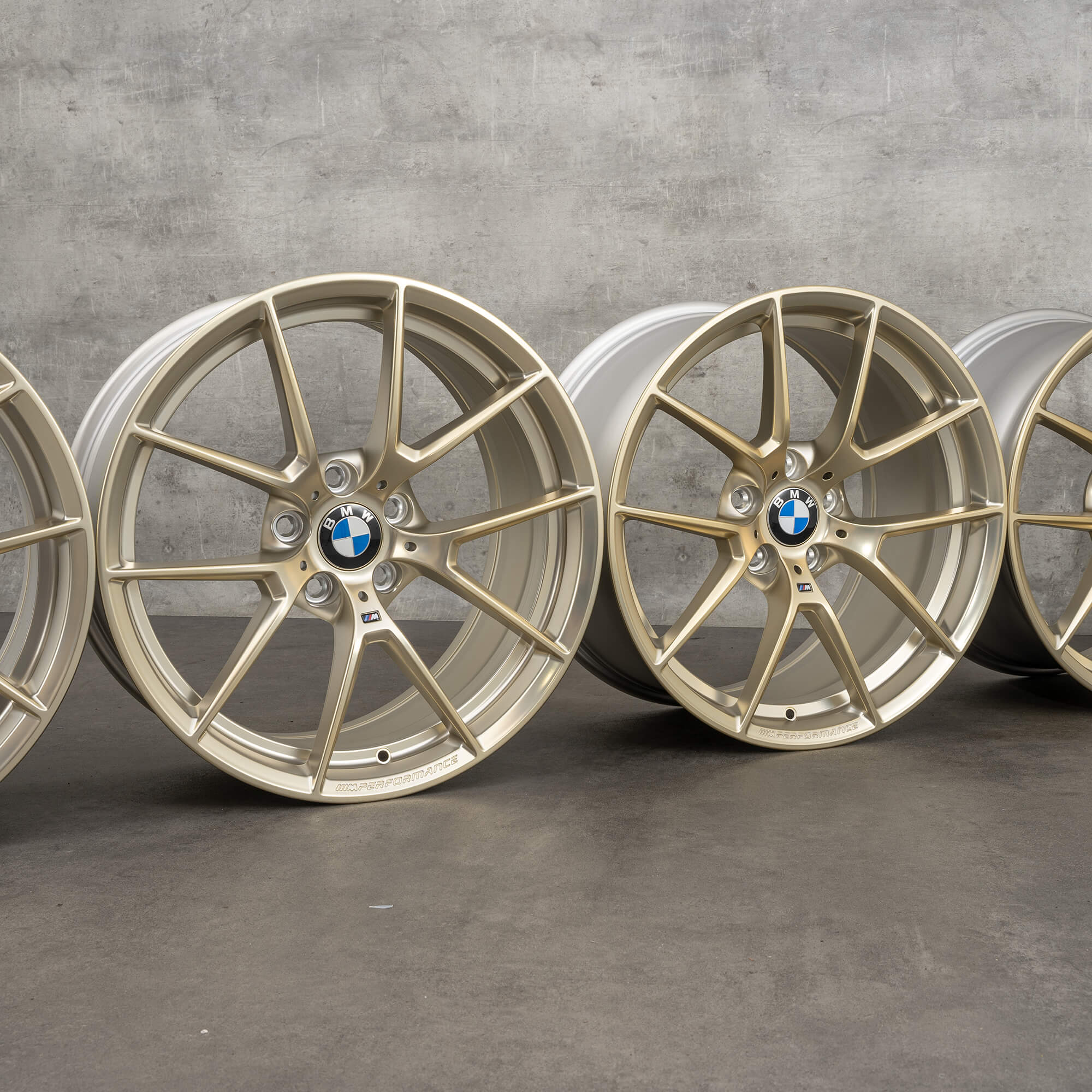 BMW 19 inch rims M2 F87 M3 F80 M4 F82 F32 Frozen Gold M763 8097287 8097288 NEW