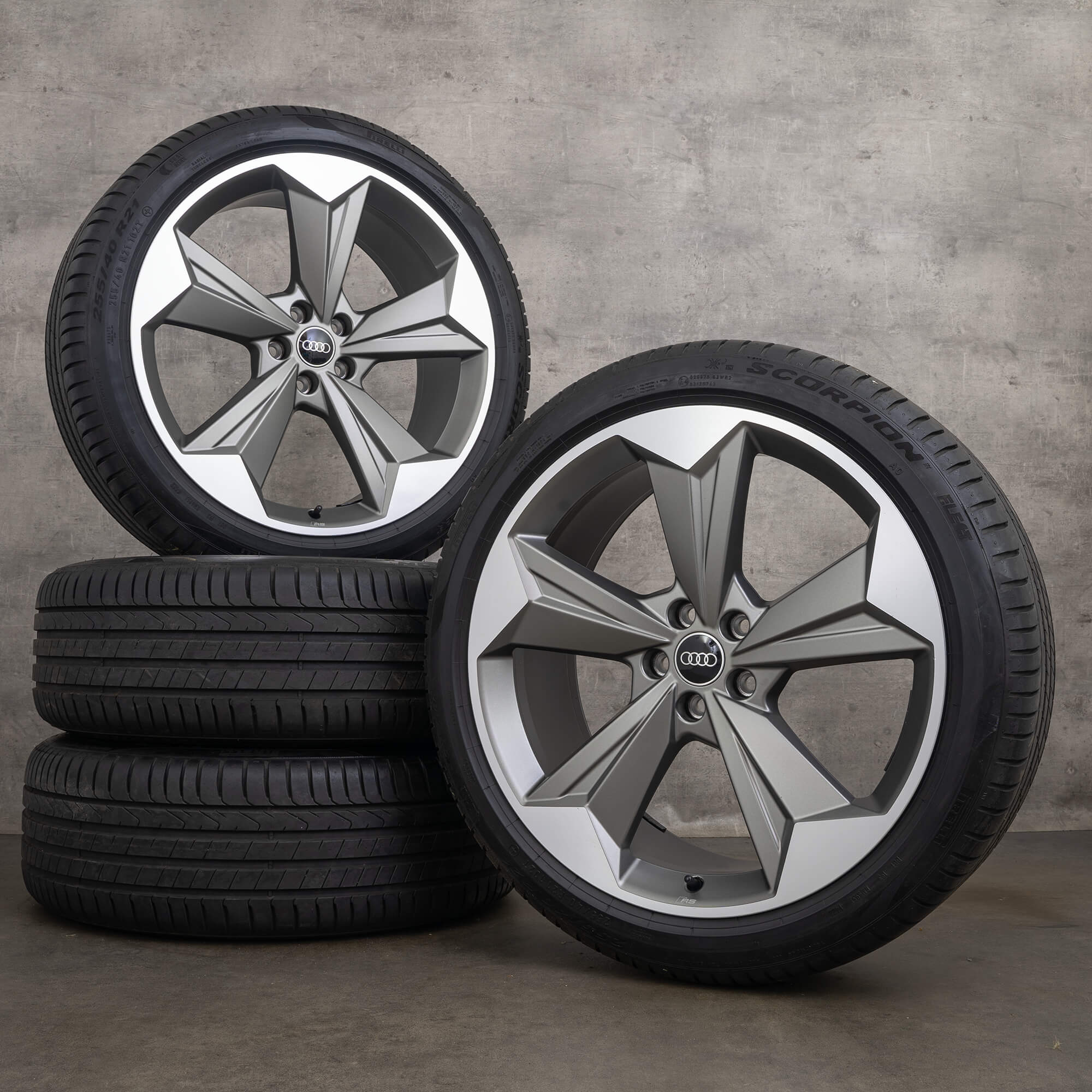 OEM Audi Q4 & Sportback SUV 21 inch rims winter tires 89A601025 89A601025R Rotor Evo bronze matt