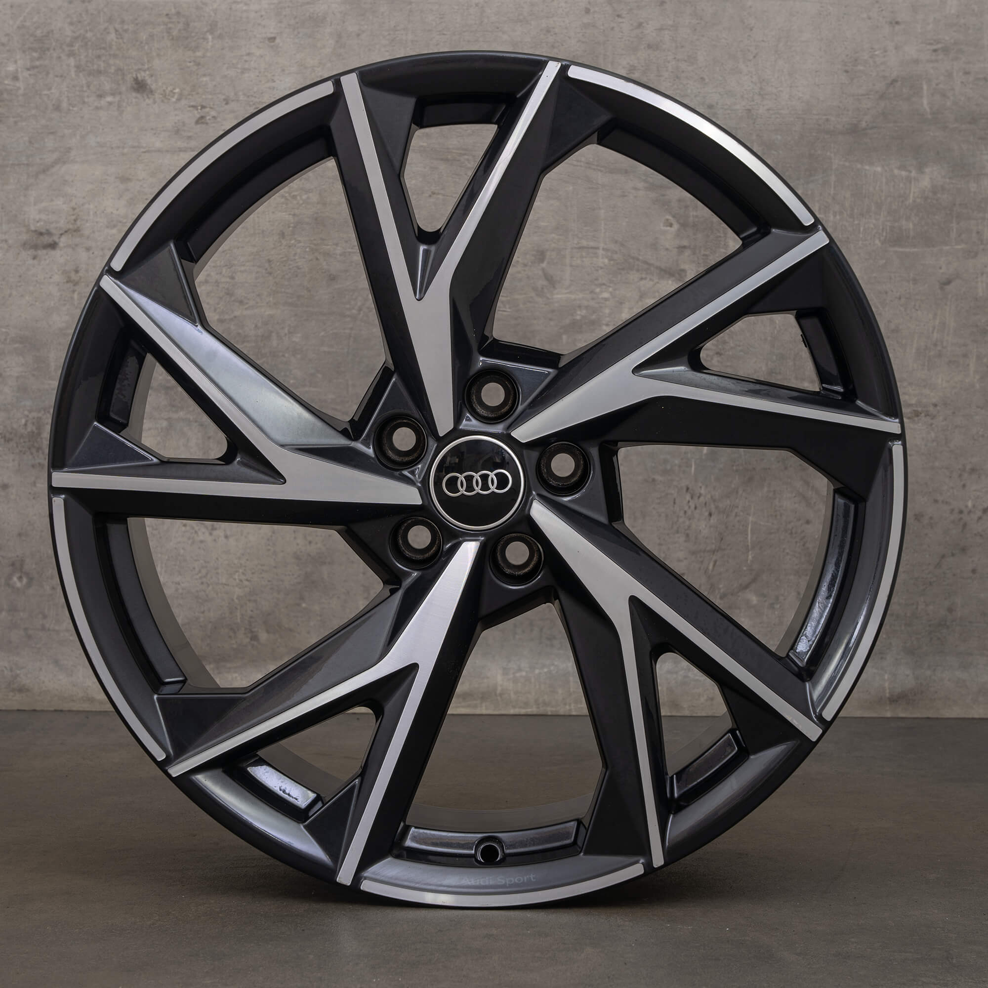 Originální Audi R8 ráfky 20" 4S Evo Design 4S0601025BS 4S0601025CC hliníkové antracit, vysoký lesk