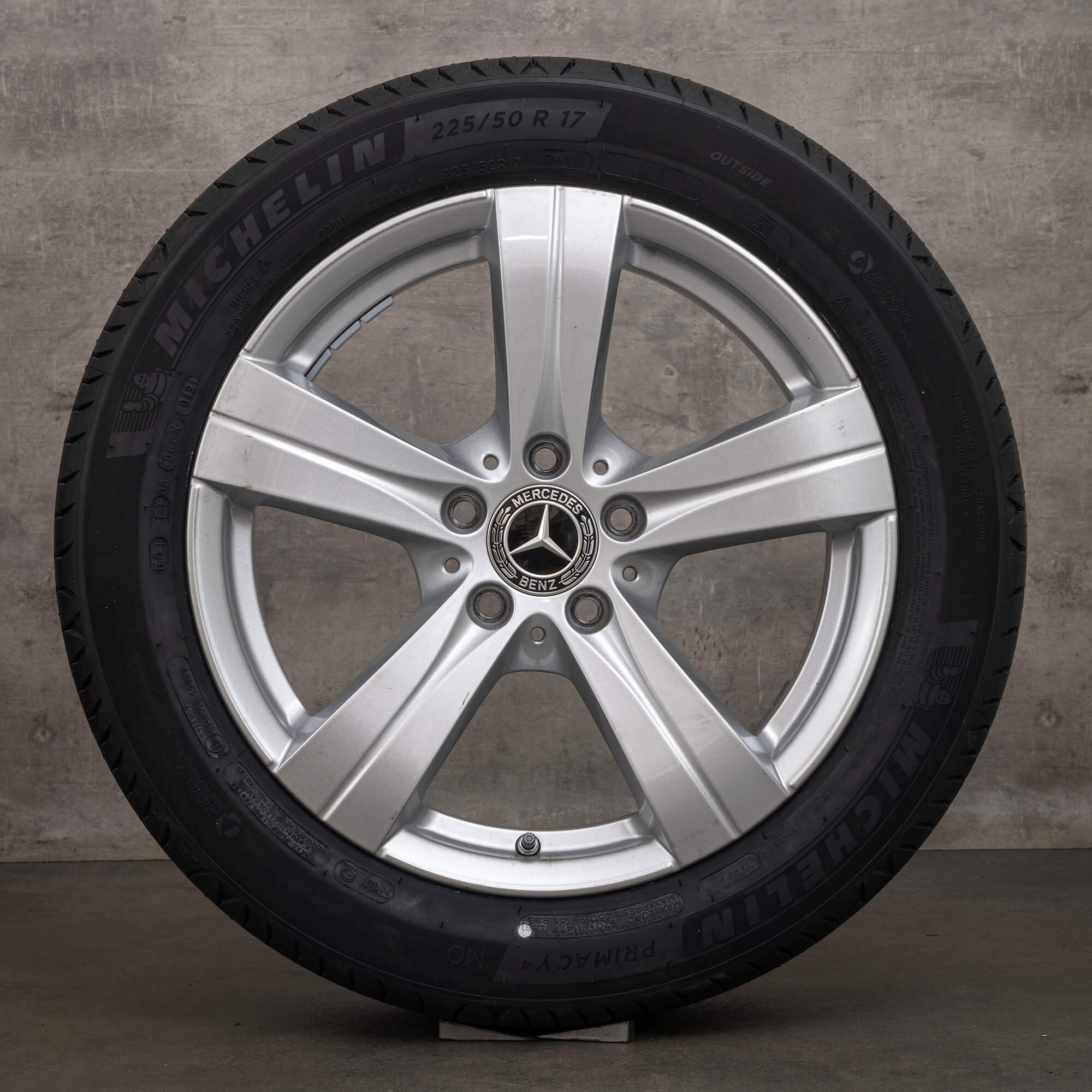 Jante originale Mercedes Benz Clasa C 17 inch W206 S206 roți de vară A2064017200 argintiu