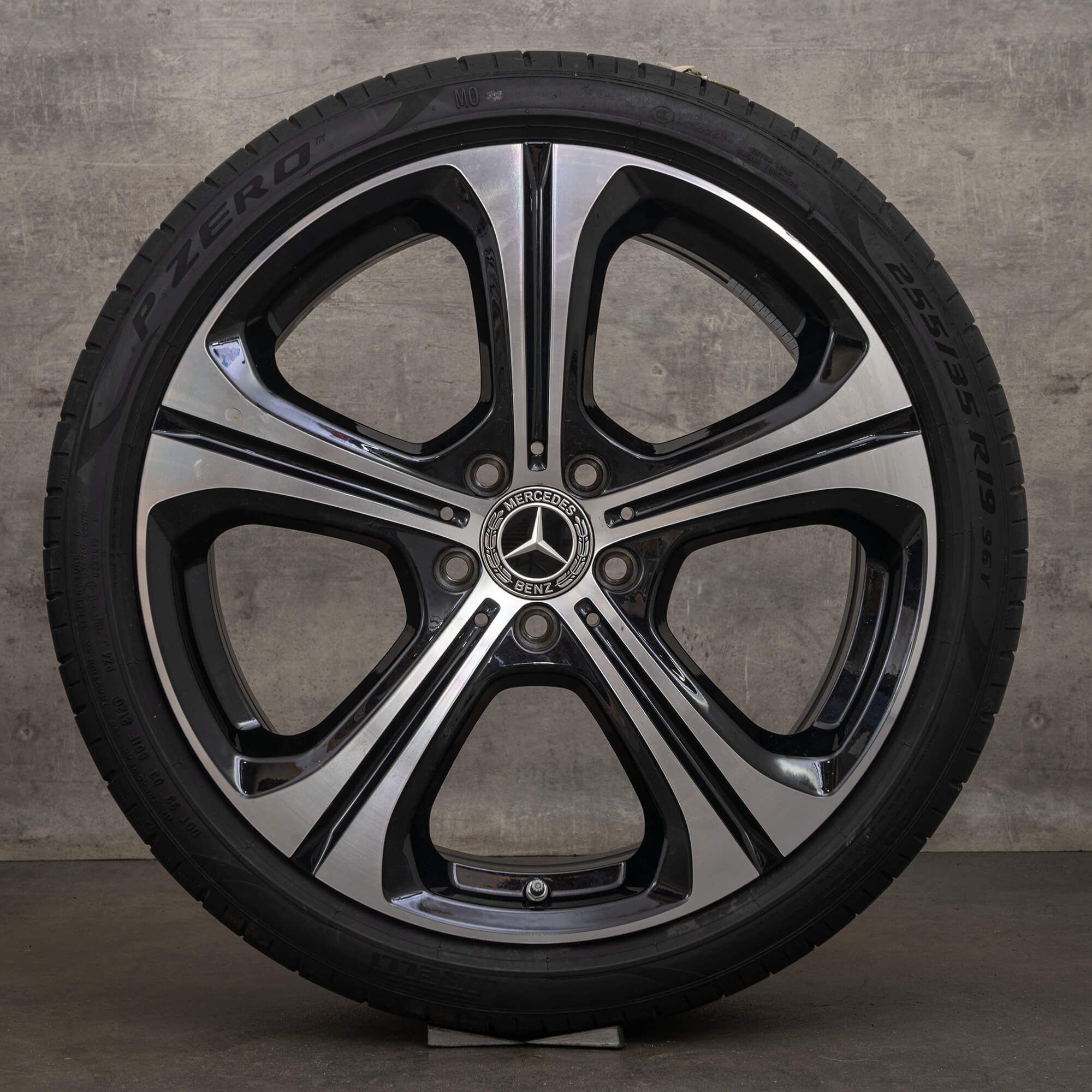 Originele Mercedes Benz C-Klasse velgen 19 inch W206 S206 zomerwielen A2064015300 A2064015400 zwart hoogglans