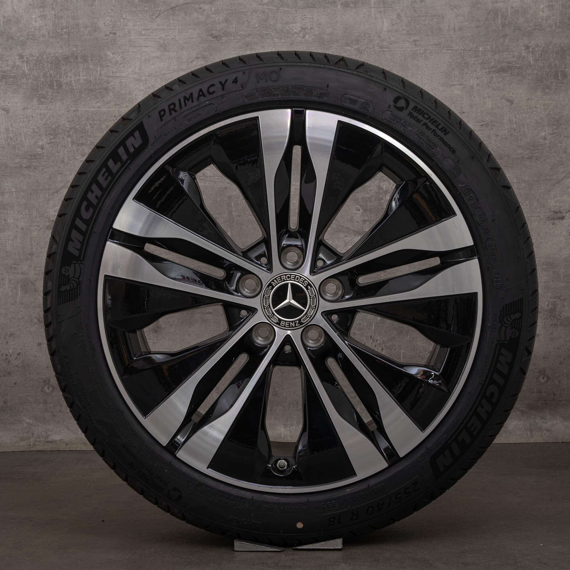 Originele Mercedes Benz C-Klasse Hybride velgen 18 inch W206 S206 C300e C300de C400e zomerwielen A2064017300 A2064011400 zwart glanzend