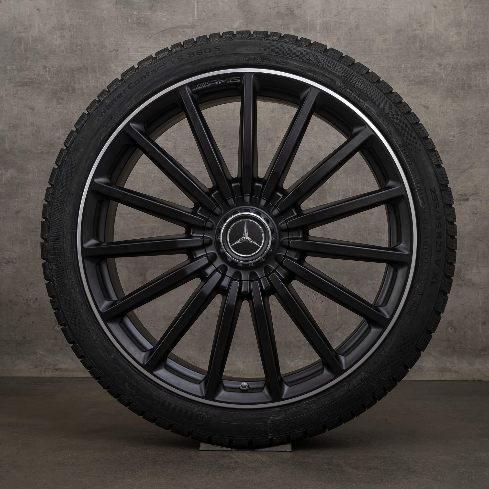 Original Mercedes Benz GLA AMG 35 45 Winterräder 21 Zoll X247 H247 Felgen A2474012200 schwarz matt rand glanzgedreht