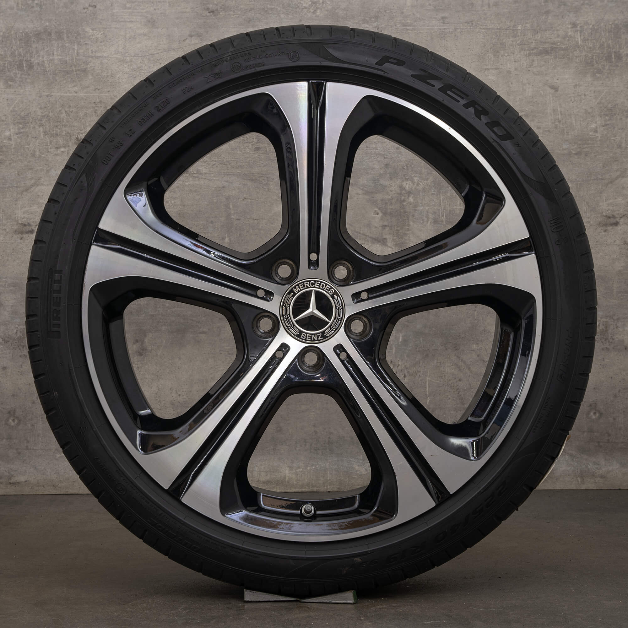 Originele Mercedes Benz C-Klasse velgen 19 inch W206 S206 zomerwielen A2064015300 A2064015400 zwart hoogglans