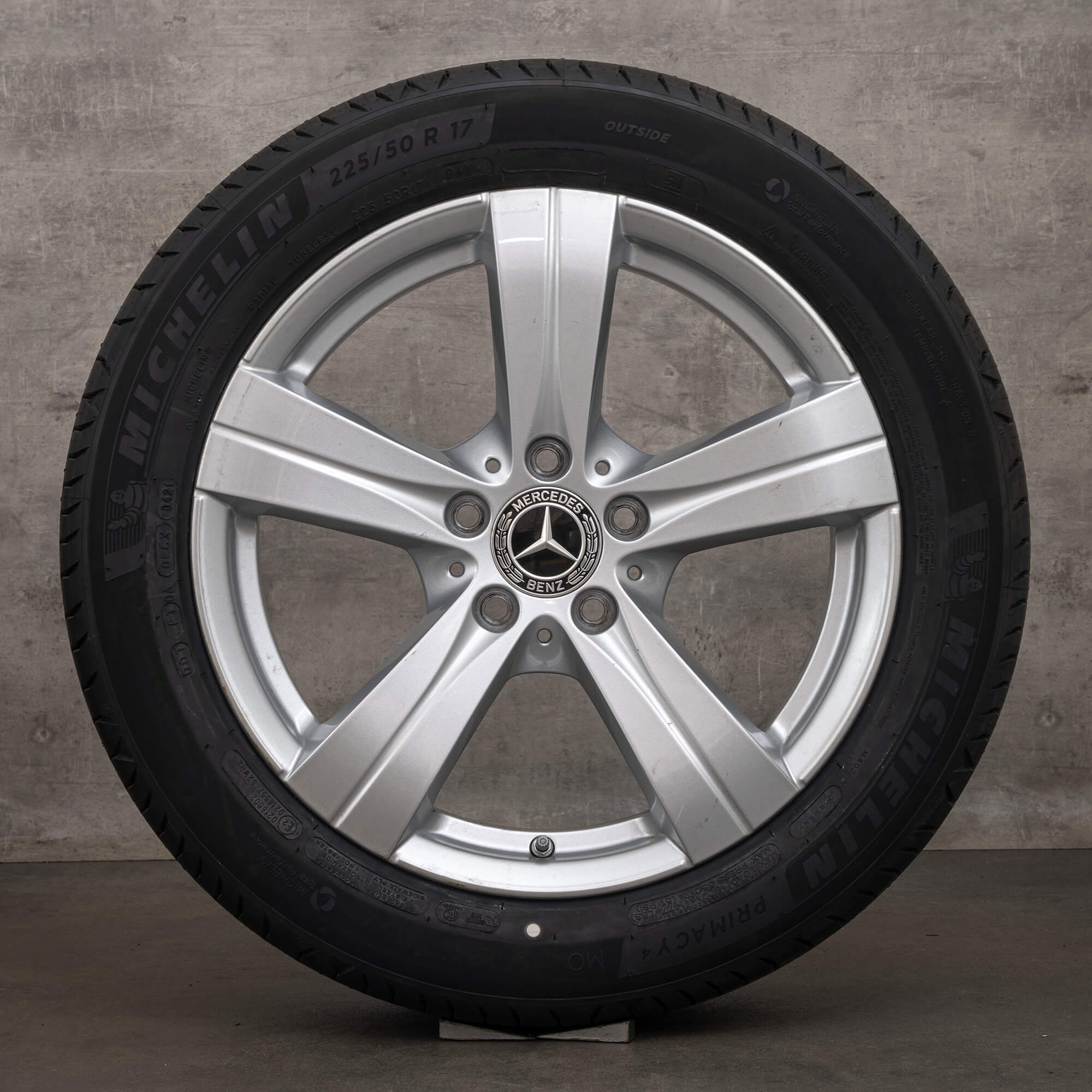 Jante originale Mercedes Benz Clasa C 17 inch W206 S206 roți de vară A2064017200 argintiu