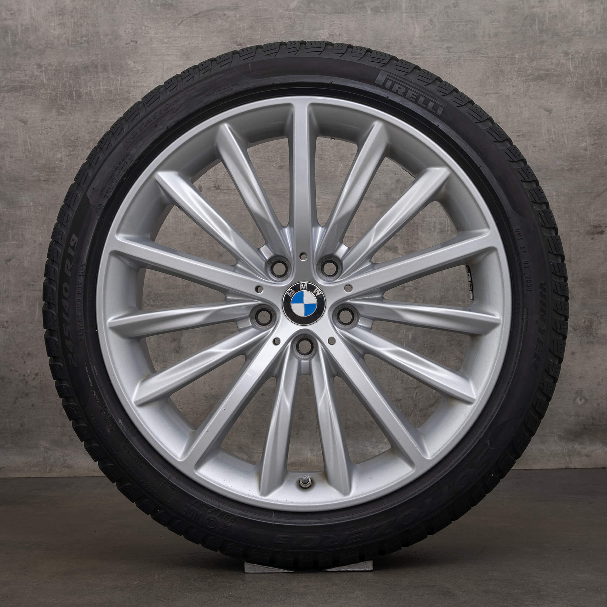 Llantas originales BMW Serie 5 de 19 pulgadas G30 G31 ruedas completas invierno estilo 633 6863419 neumáticos plateados