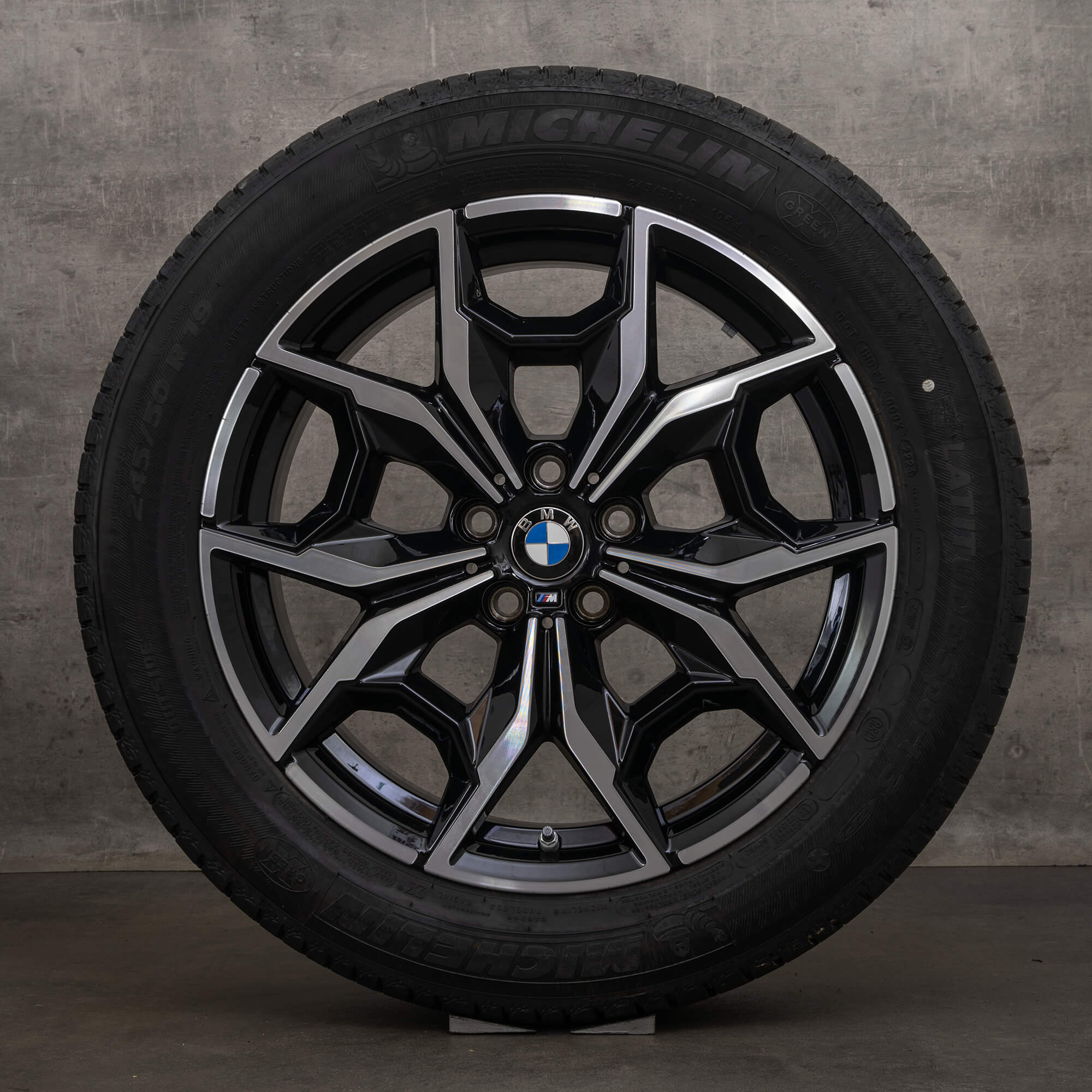 OEM BMW X3 X4 rims 19 inch G01 G02 summer wheels Styling 887 M 7916263 black high gloss