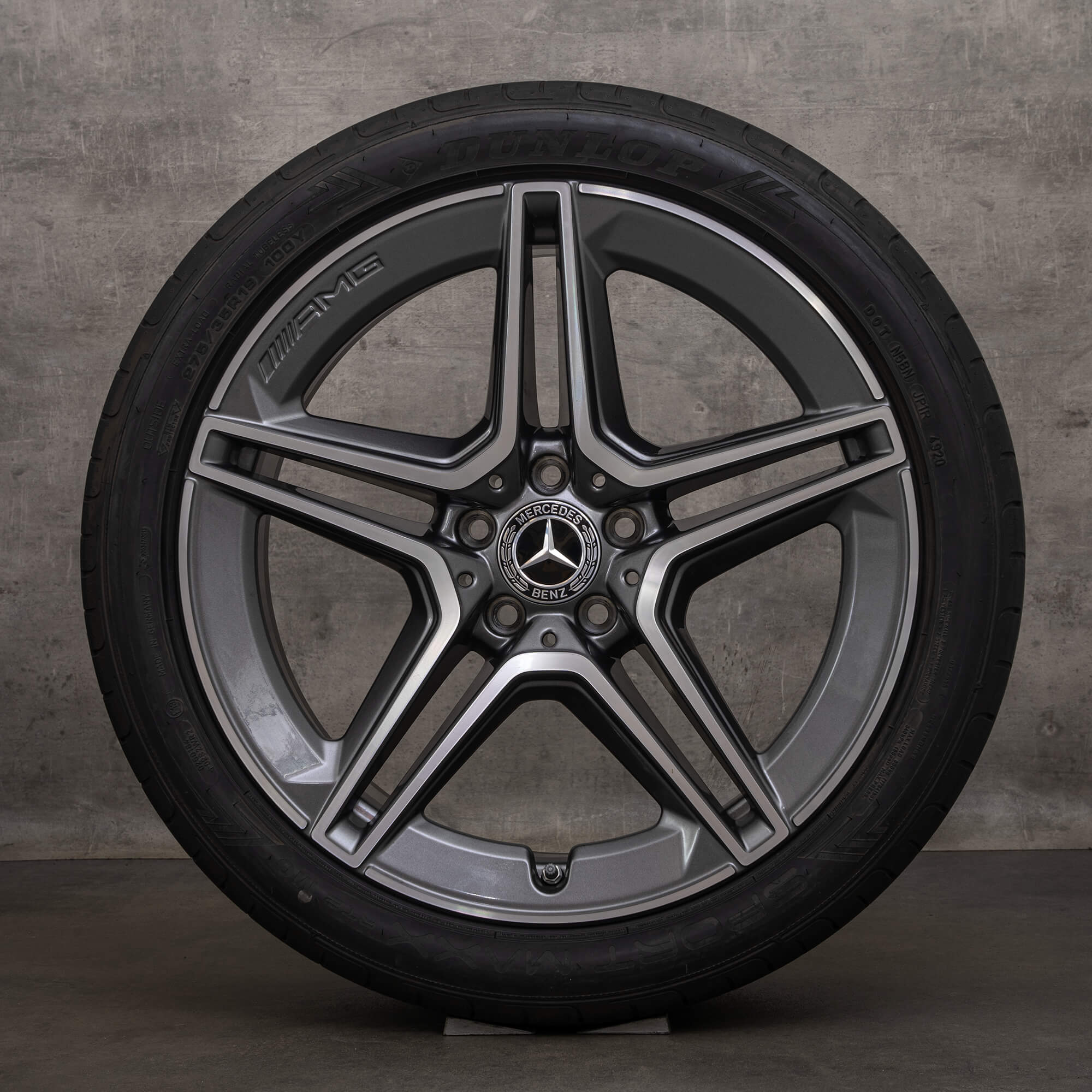 OEM Mercedes Benz AMG CLS rims 19 inch W257 C257 summer wheels A2574011500 A2574011600 himalaya grey high-sheen