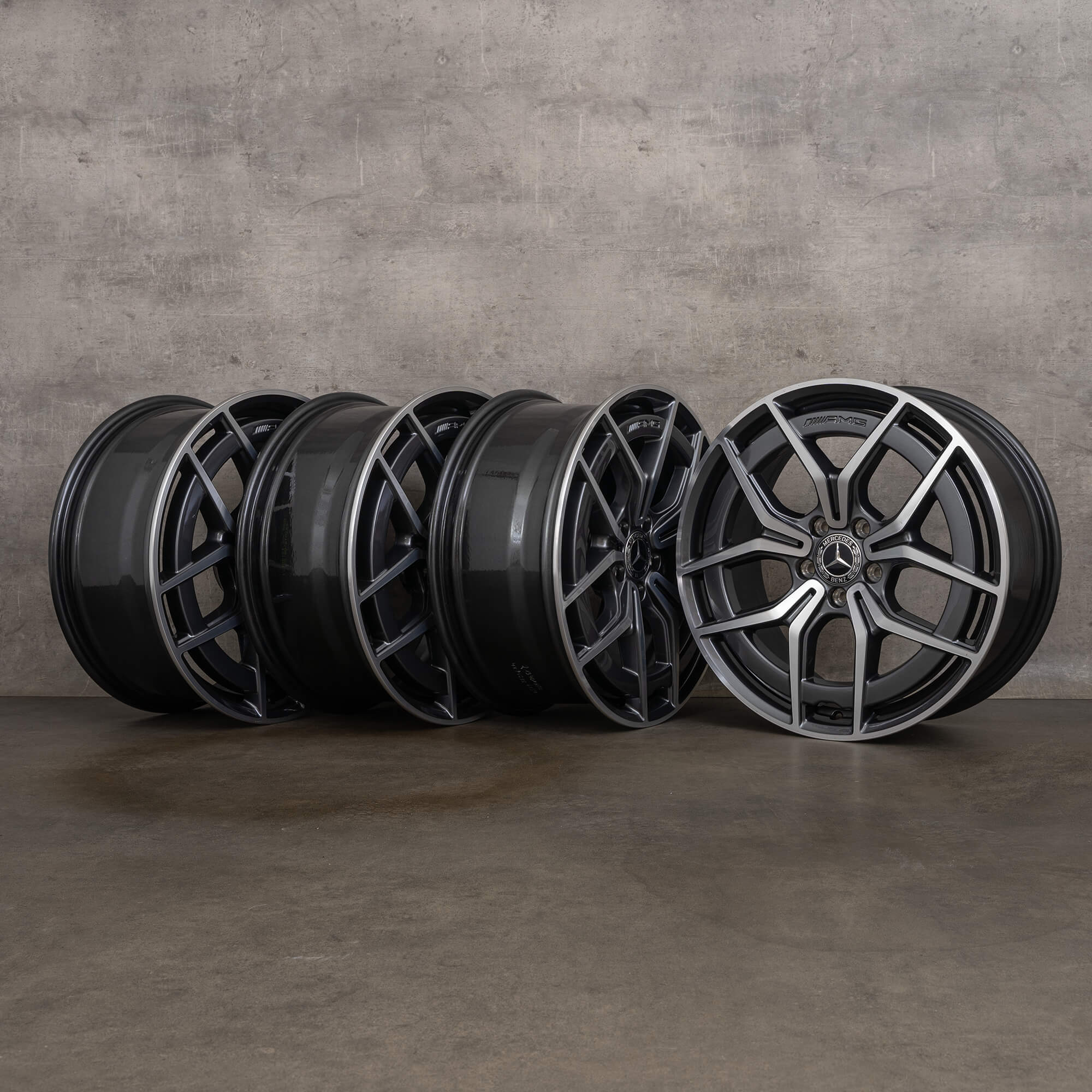 Originele Mercedes Benz E Klasse AMG velgen 19 inch W213 S213 C238 A238 A2134016500 Himalaya grijs glanzend NIEUW