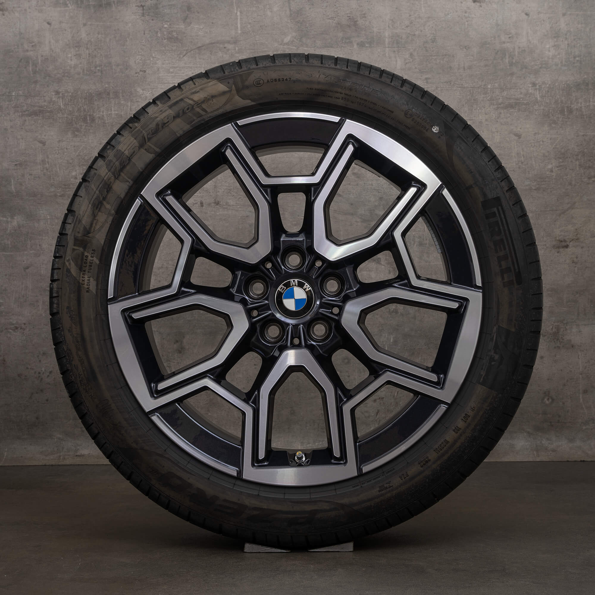 OEM BMW X1 iX1 X2 summer wheels 19 inch U10 U11 rims Styling 867 6898041 midnight grey high gloss