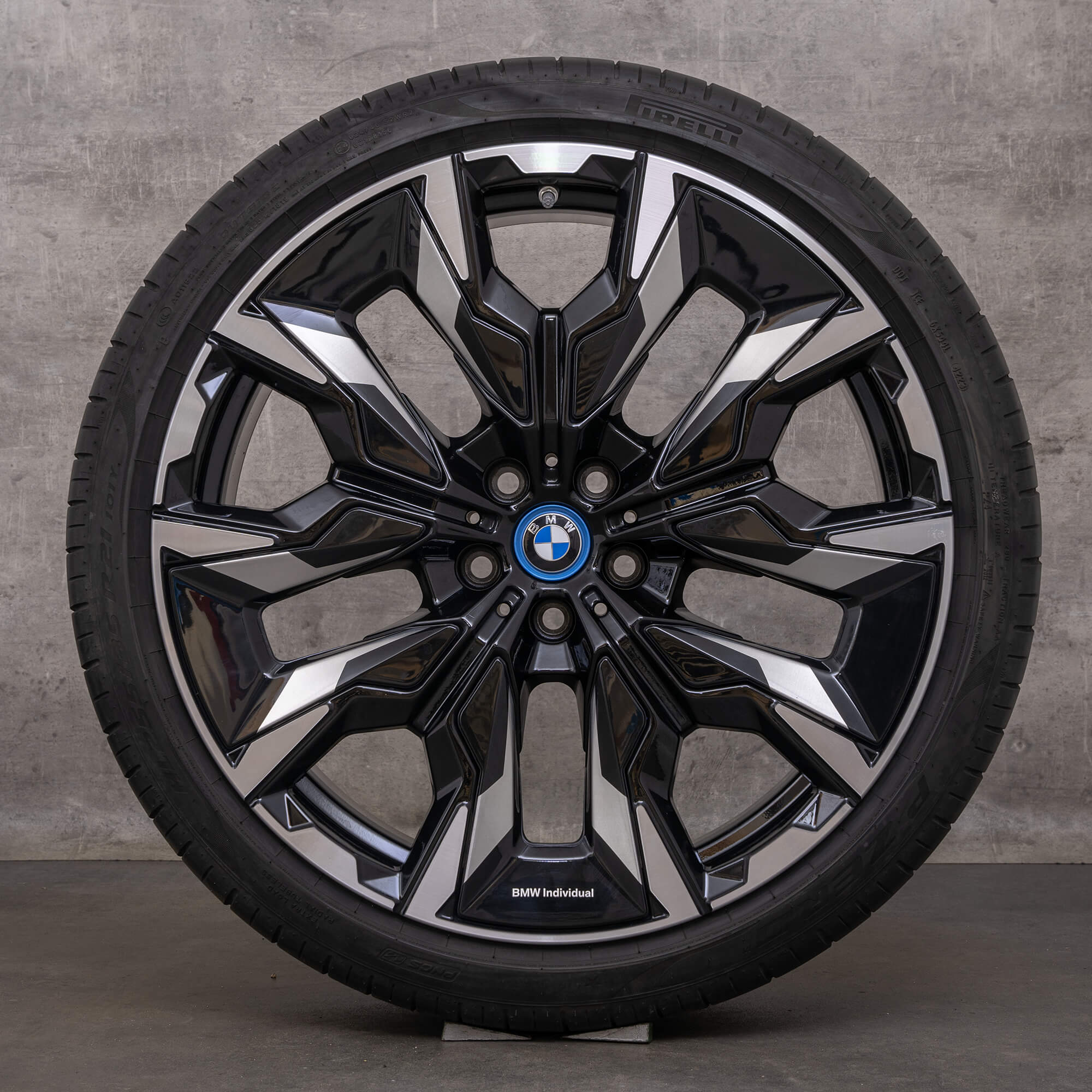 Originele BMW 5 serie i5 velgen 21 inch G60 G61 zomerwielen styling 954i 5A32502 5A32503 zwart glanzend gedraaid