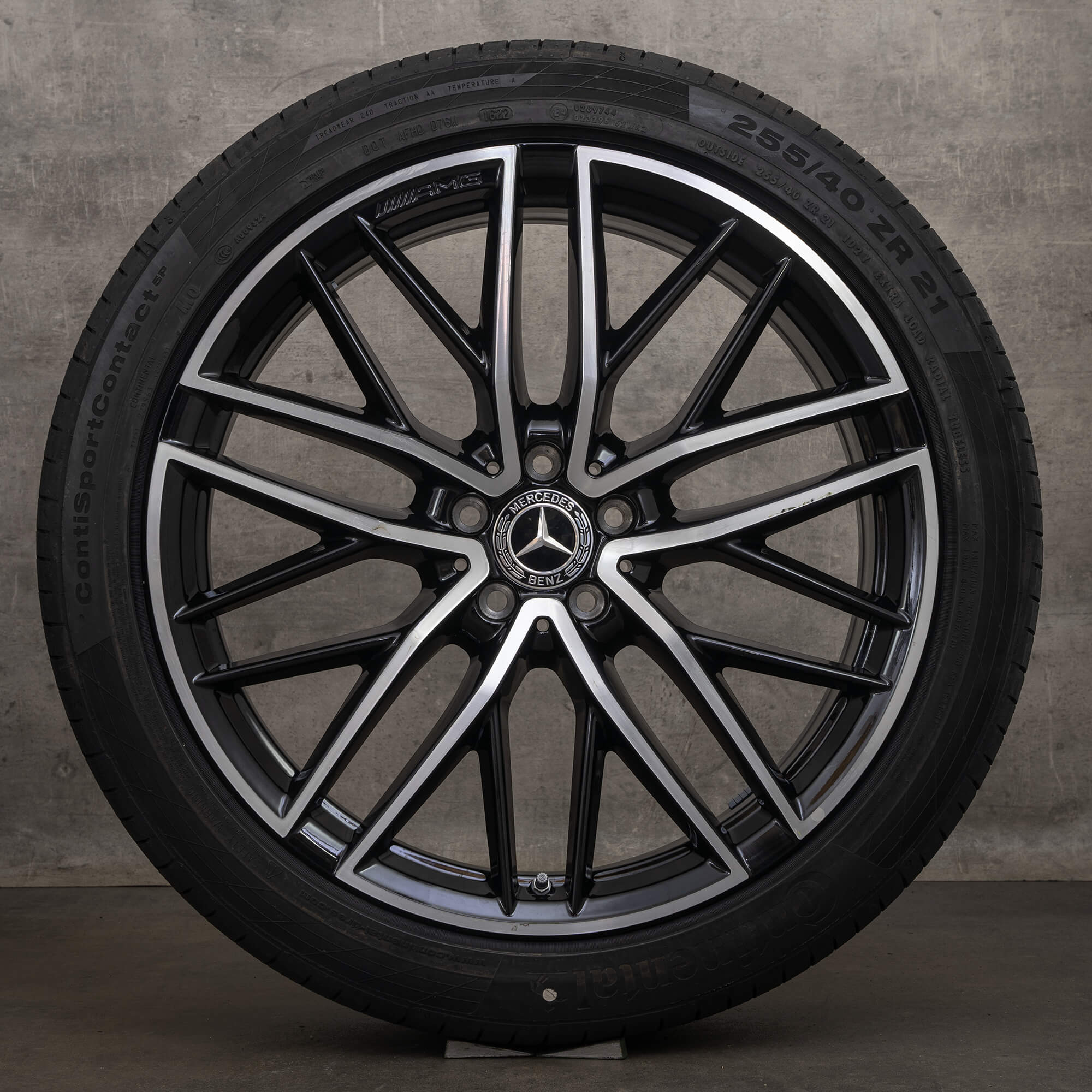 OEM Mercedes Benz GLC 43 AMG rims 21 inch C253 X253 summer wheels A2534015700 A2534015800 black high-gloss