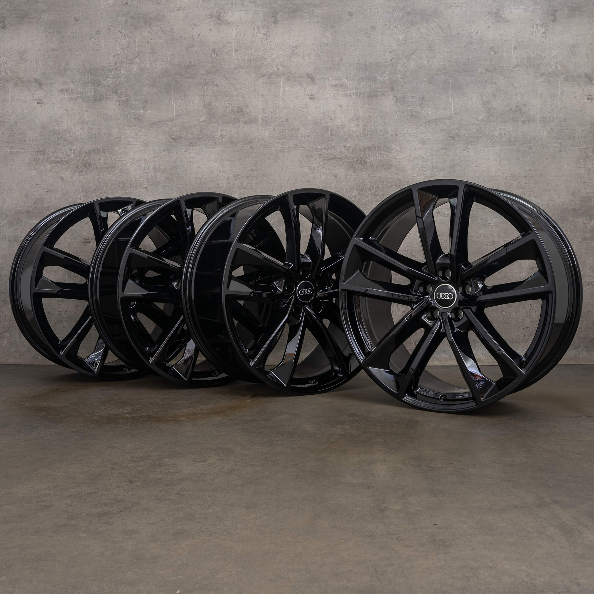 OEM Audi A7 S7 RS7 4G A8 S8 D4 21 inch rims Performance 4G8601025AS black gloss