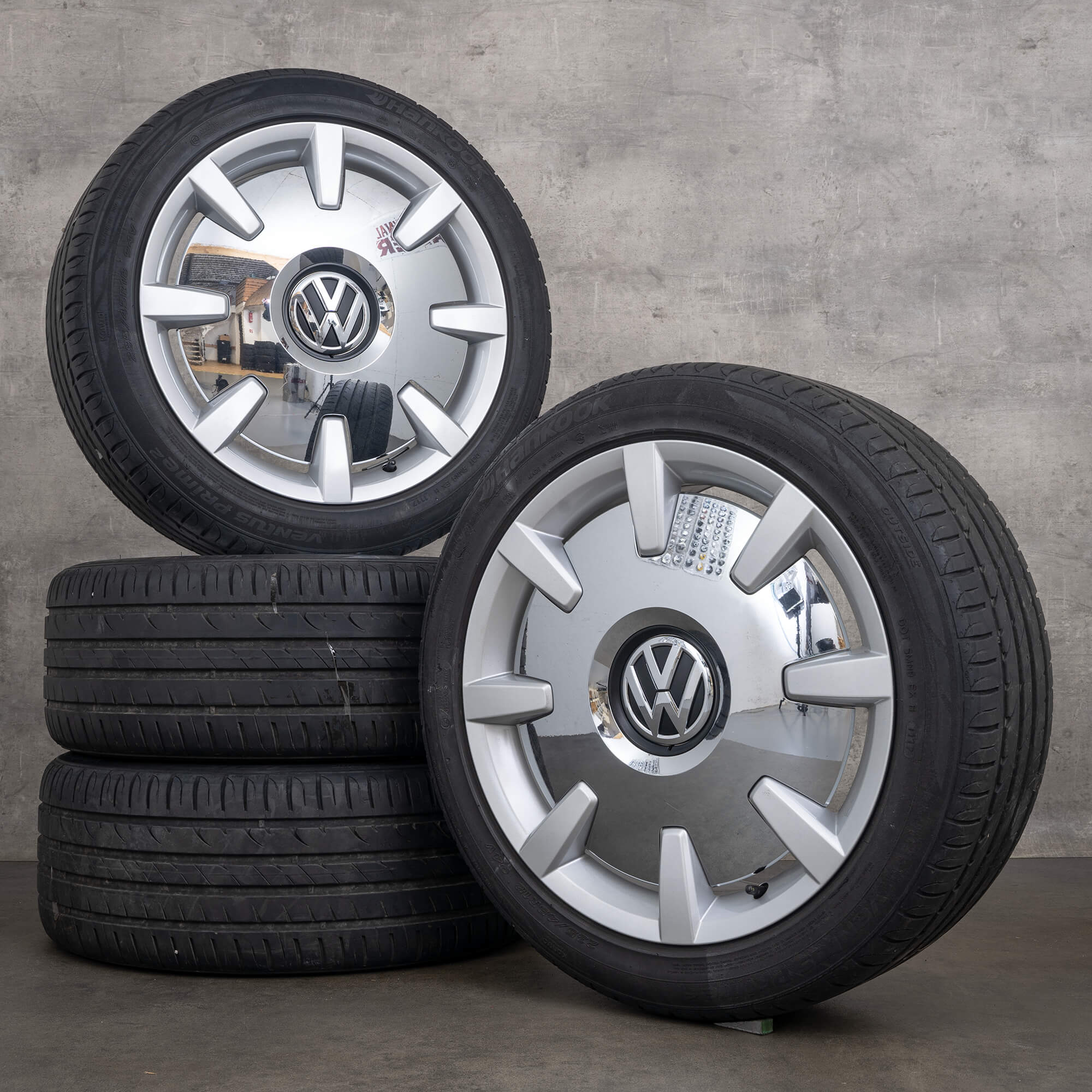 VW Beetle 16 5C jante DISC cauciucuri de vara 18 inch roti 5C0601025H