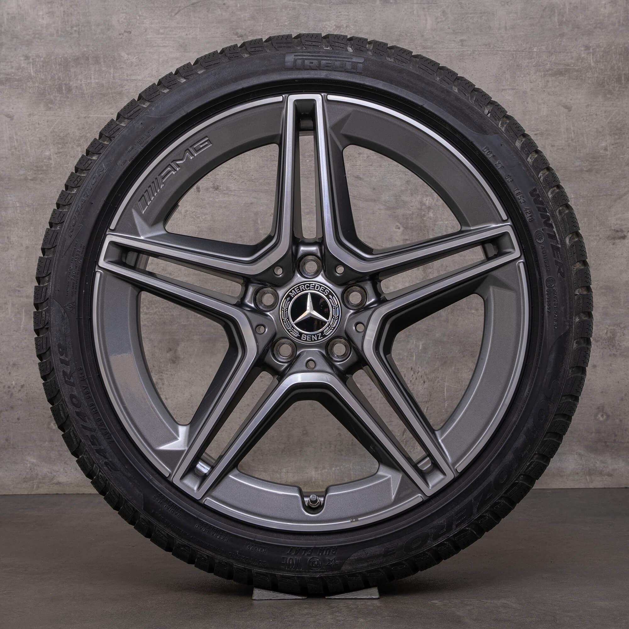 OEM Mercedes Benz CLS AMG winter wheels 19 inch C257 rims A2574011500 himalaya gray glossy turned