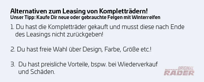 Alternativen bei Auto Leasing Winterreifen?