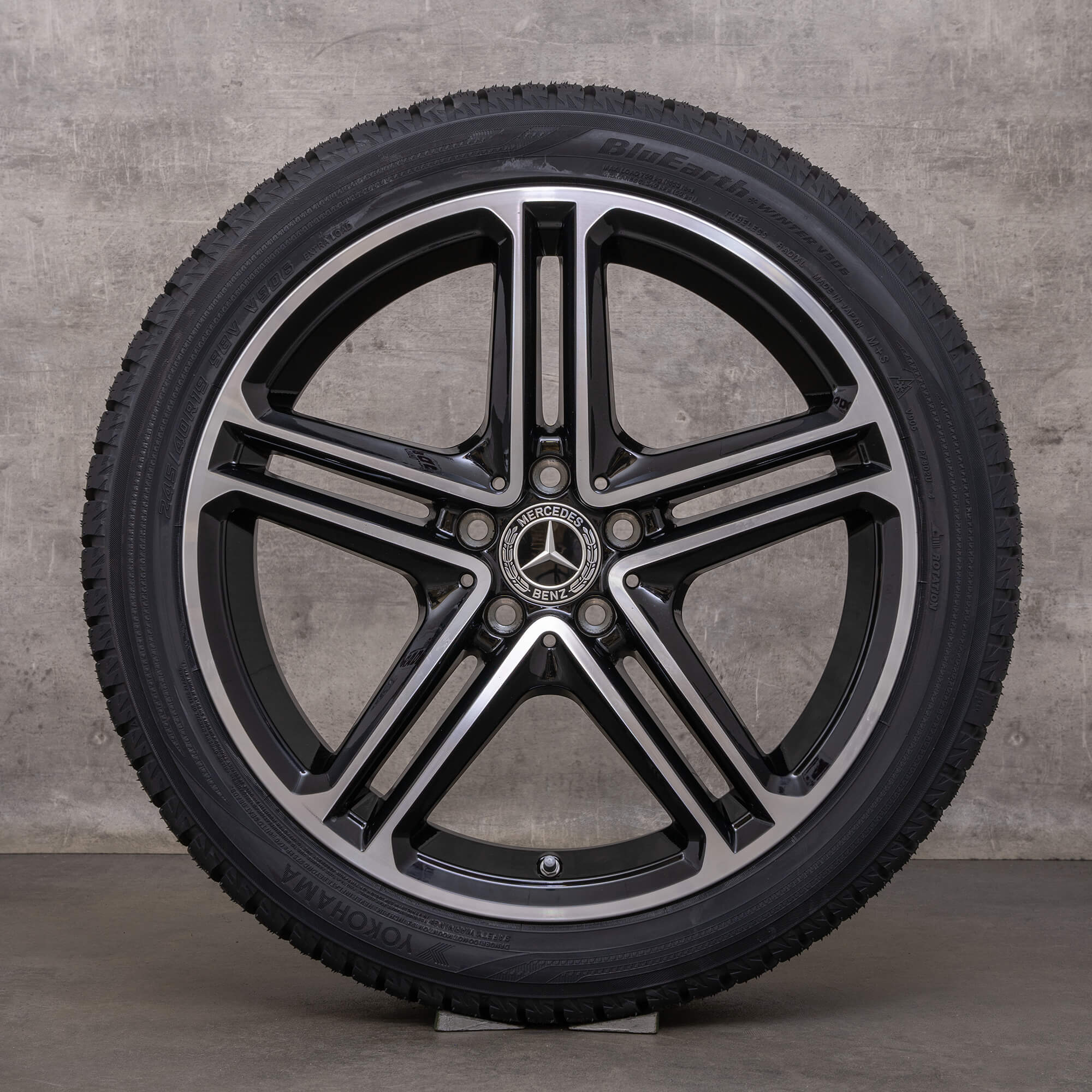 Originální zimni alu kola Mercedes CLS 19" disky C257 A2574011200 A2574011300 černé lesklé soustružené NOVÉ