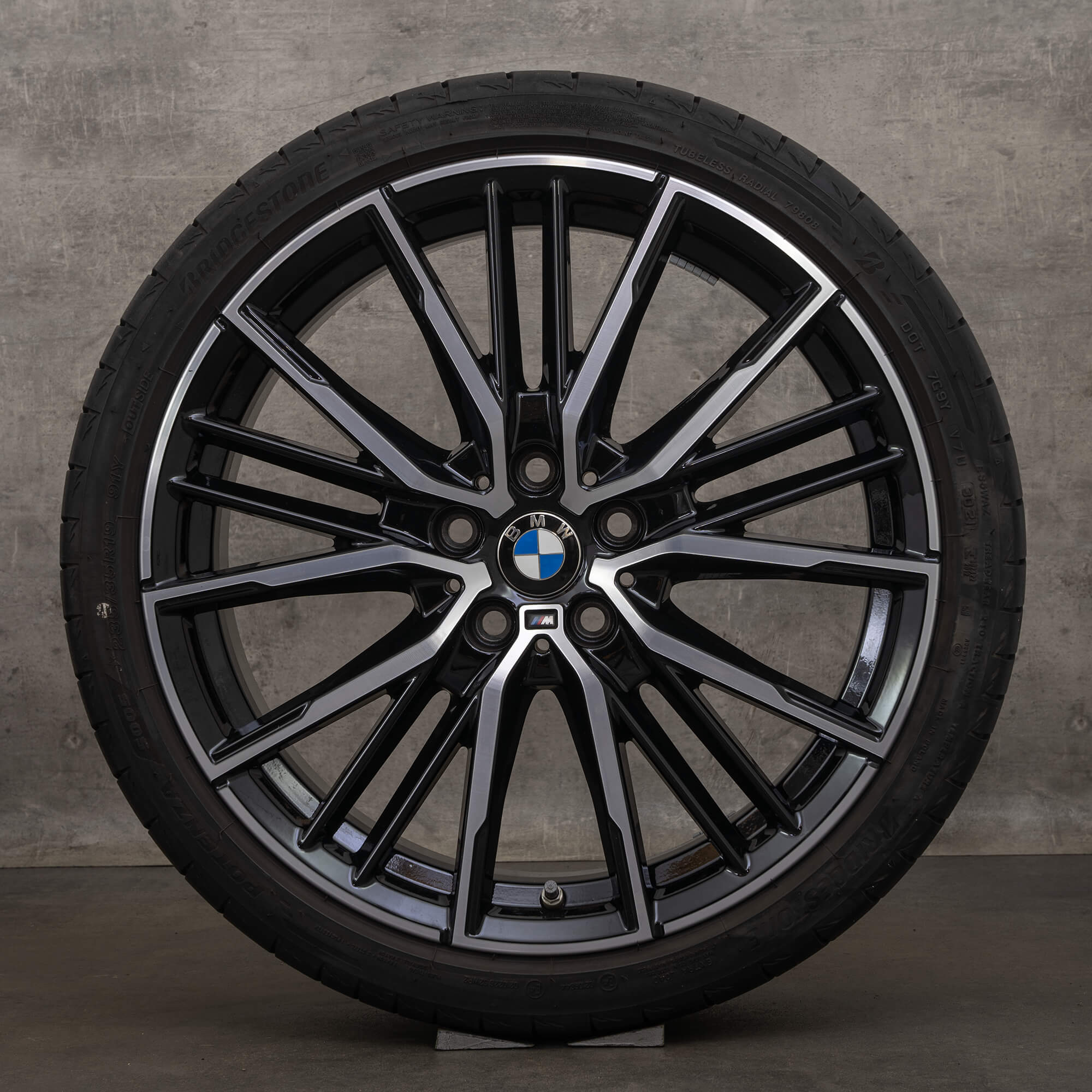 Jante originale BMW Seria 1 2 19 inch F40 F44 roți de vară stil 552 M 8092356 negru lucios