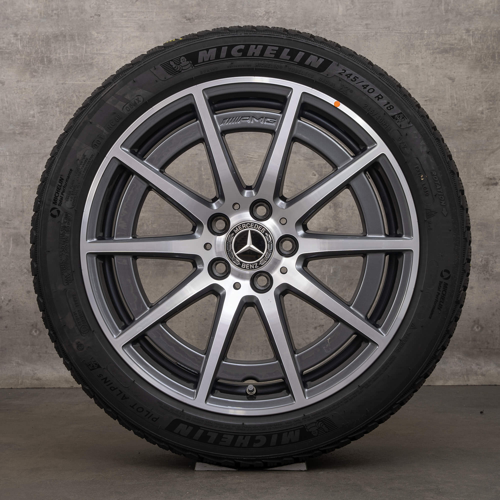 Jantes de pneus inverno originais AMG Mercedes A45 W177 CLA45 W118 18 polegadas