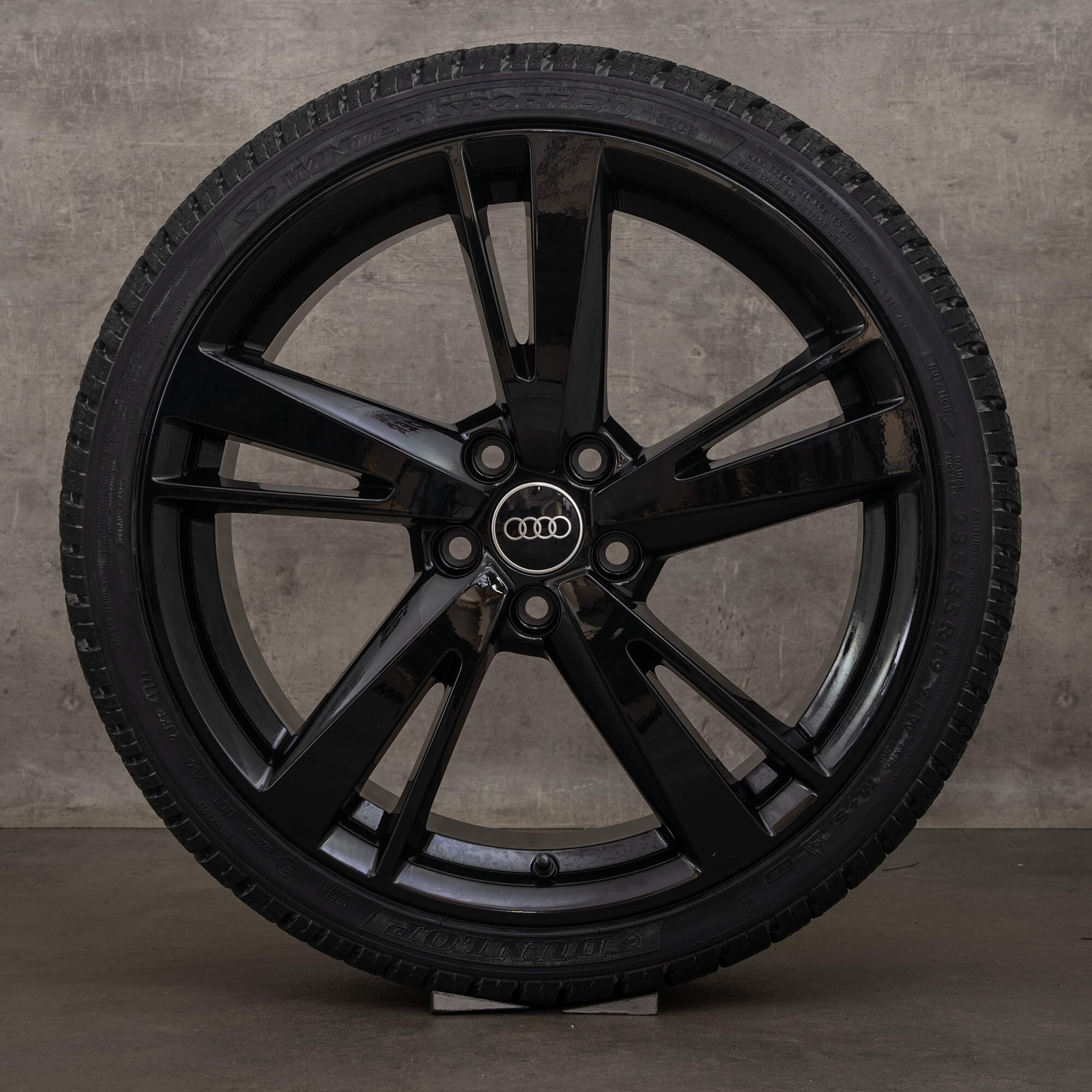 Originele Audi RS3 winterwielen 19 inch 8V velgen 8V0601025EM 8V0601025EJ zwart hoogglans