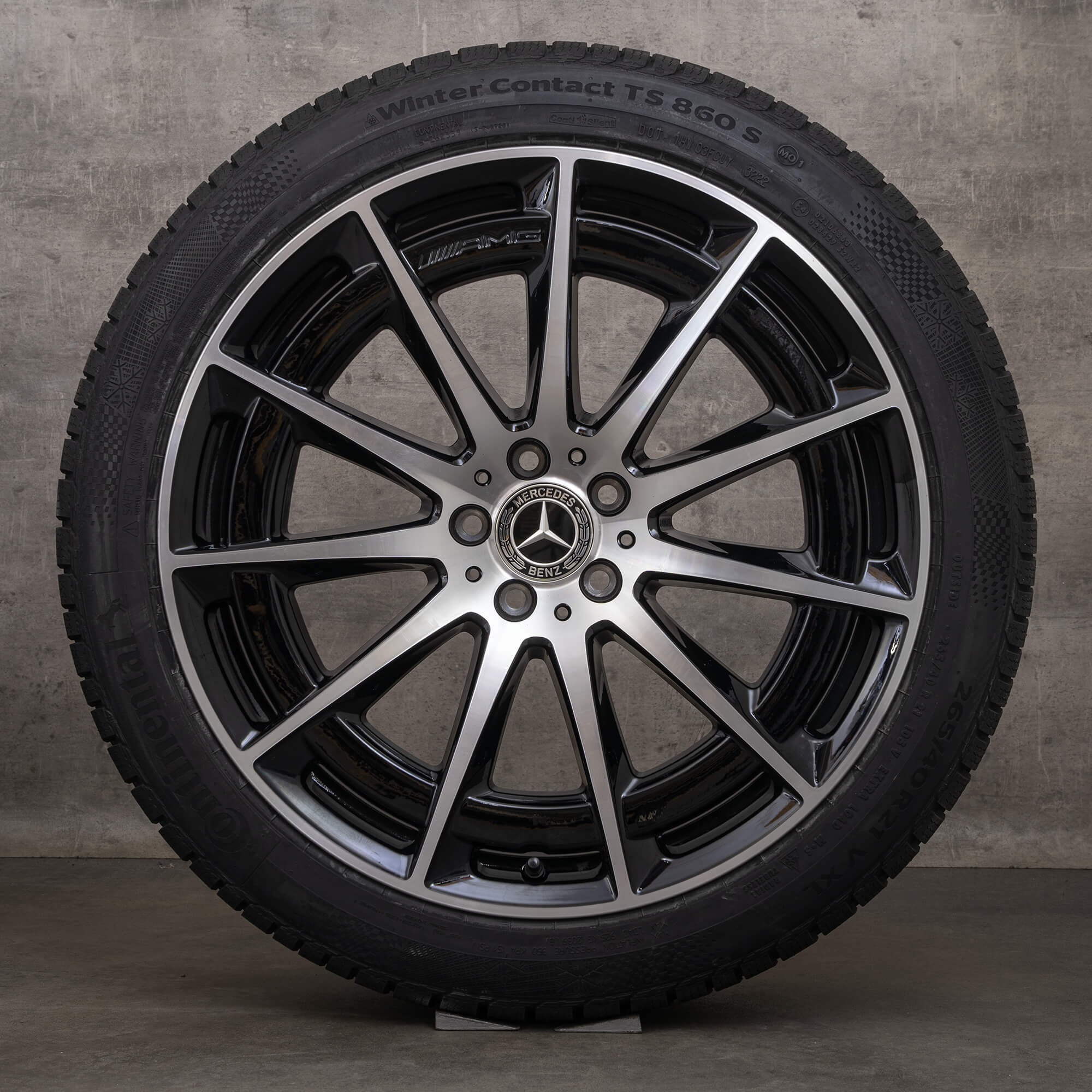 OEM Mercedes Benz EQE AMG winter wheels 21 inch SUV X294 rims A2974011400 black glossy turned