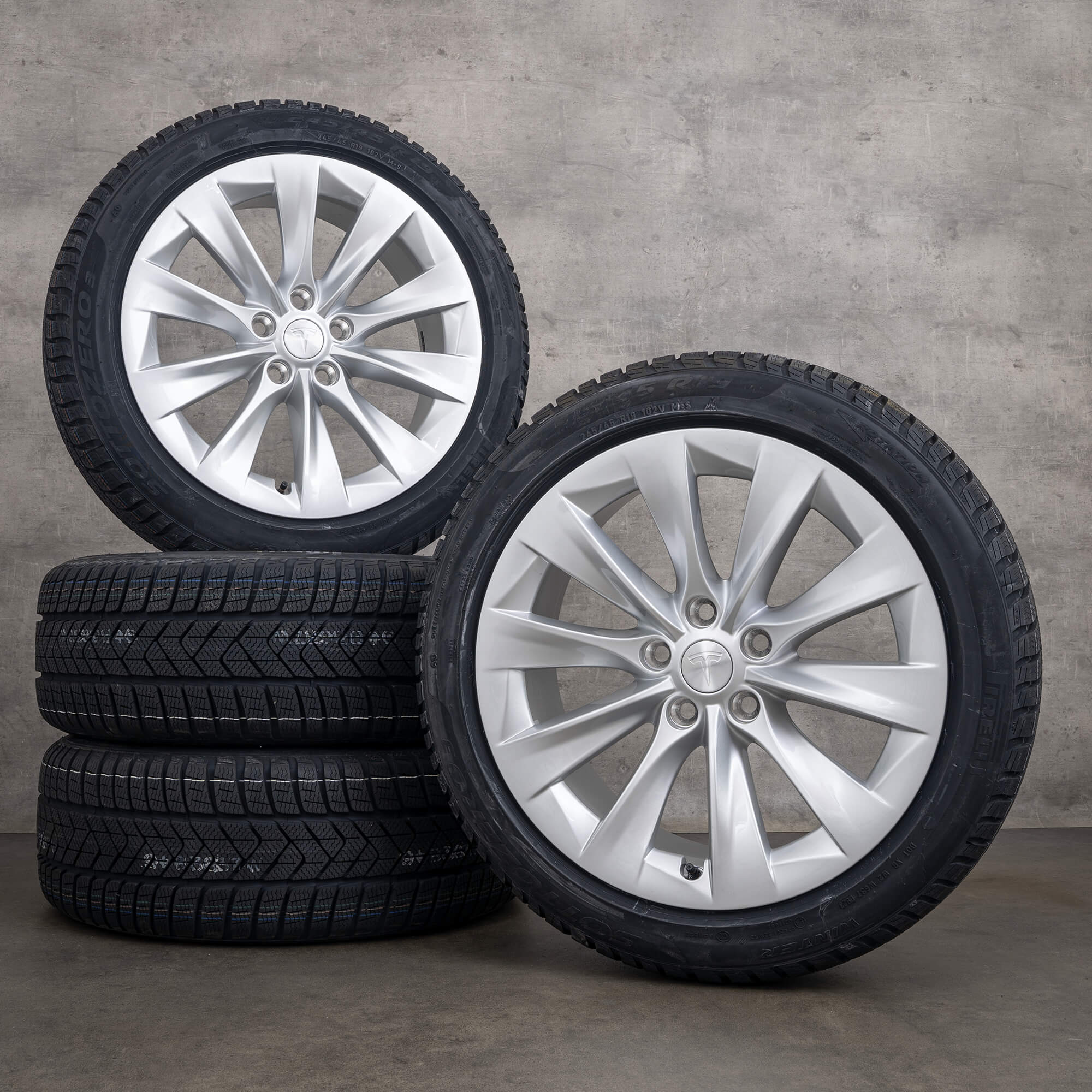 Tesla 19 inch rims Model S winter tires winter wheels 1059337-00-B alloy