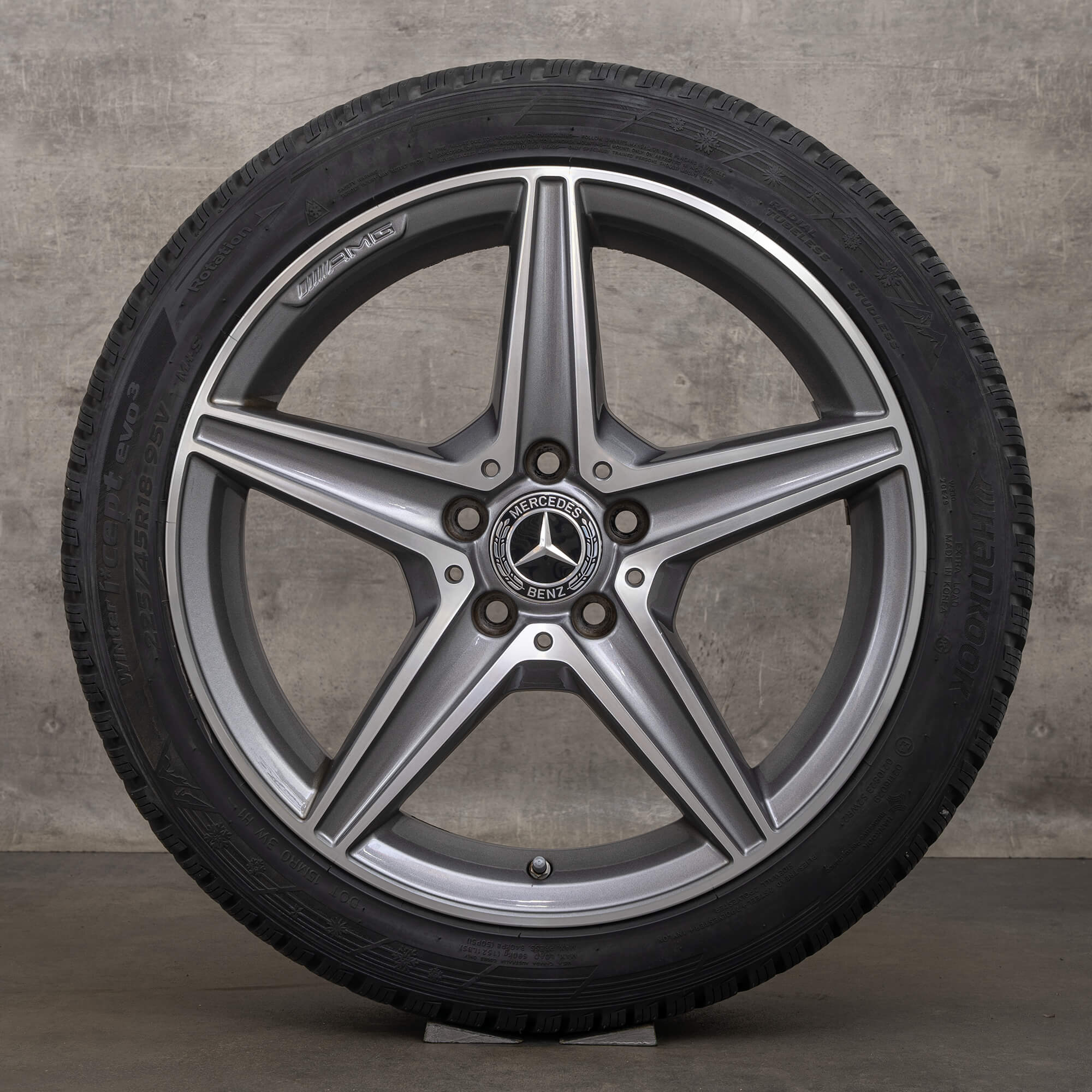 Jante originale AMG Mercedes Benz Clasa C 18 inch W205 S205 C205 A205 anvelope de iarnă A2054011100 roți