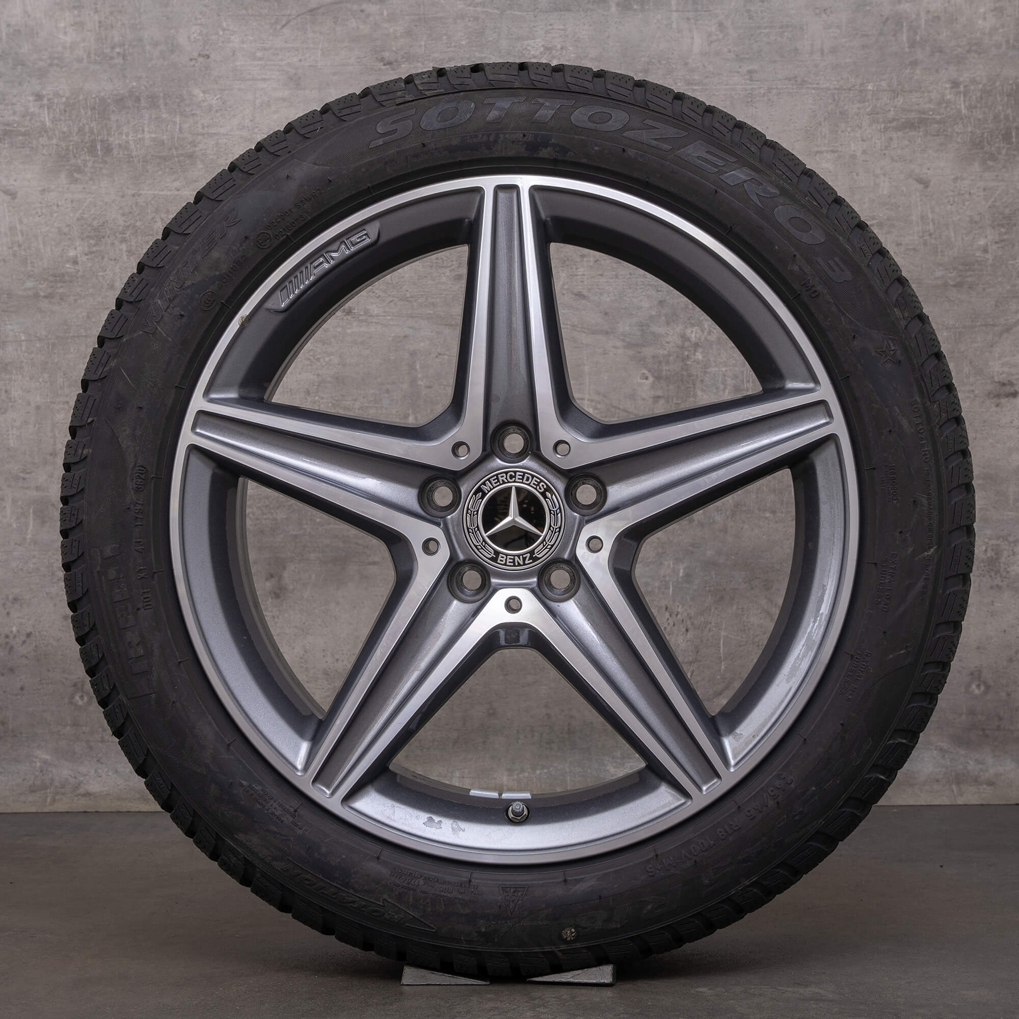 OEM AMG Mercedes Benz E-Class winter wheels 18 inch W213 S213 A238 C238 rims A2134011800 A2134011900 himalaya gray glossy turned