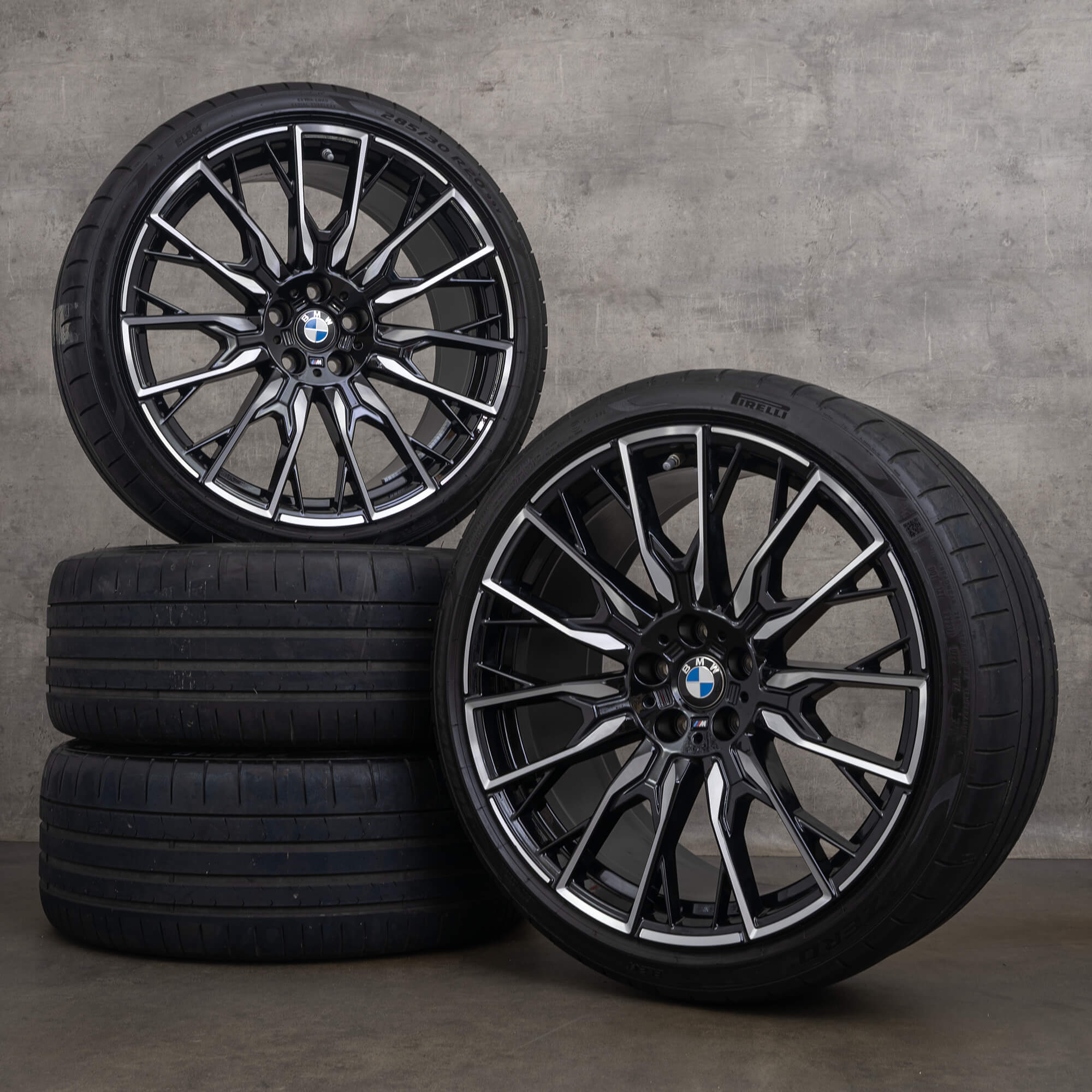 BMW i4 G26 jantes 20 pouces pneus hiver d'origine 868 M 5A130F0 5A130F3 noir
