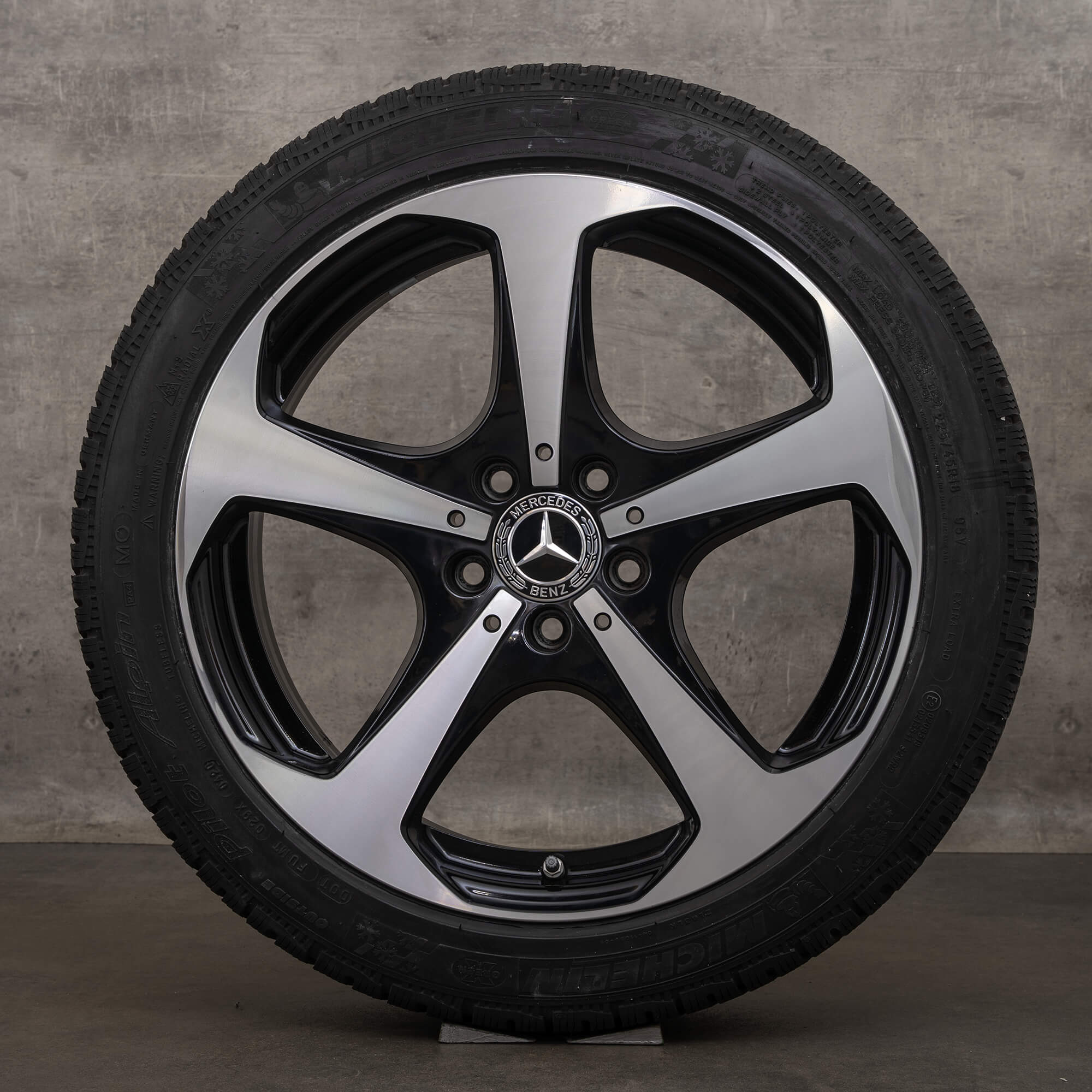 Originele Mercedes Benz C-Klasse winterwielen 18 inch W205 S205 A205 C205 velgen A2054014600 A2054014700 zwart hoogglans