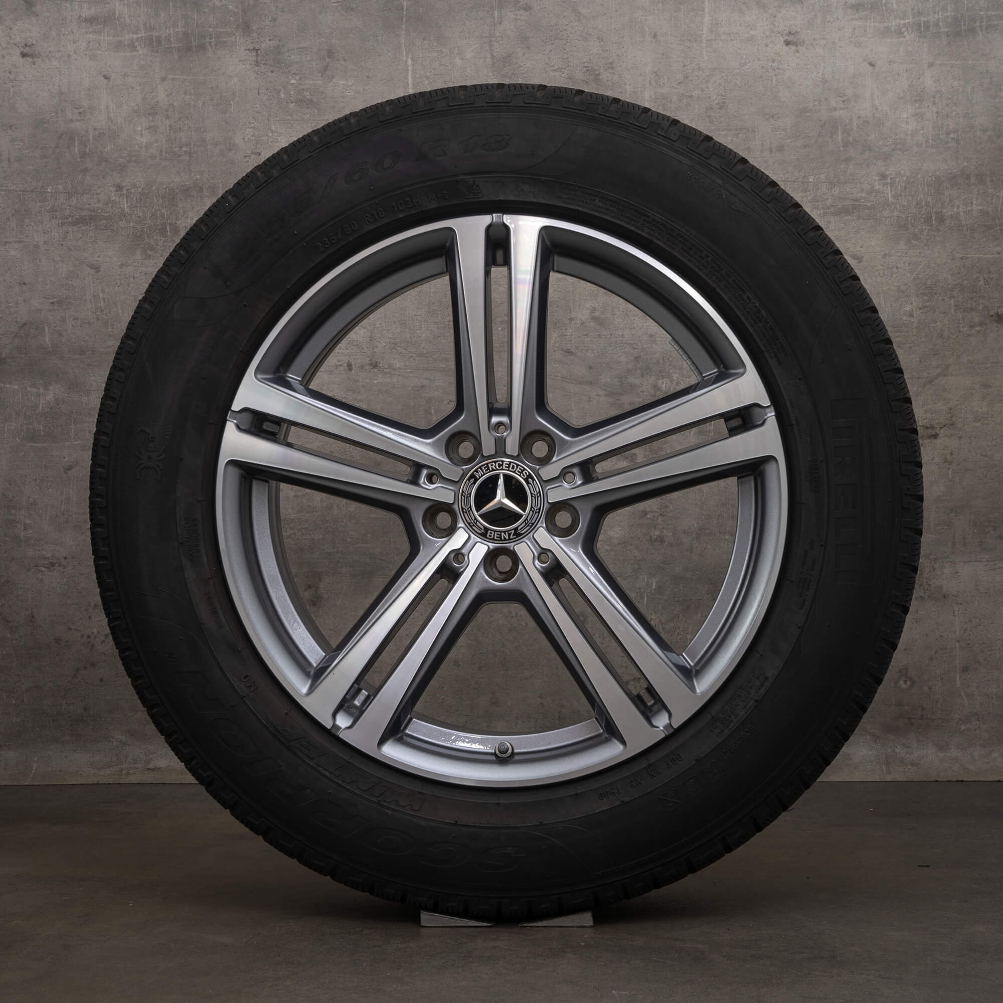 OEM Mercedes Benz GLC winter wheels 18 inch X253 C253 rims A2534014500 himalaya grey high-gloss