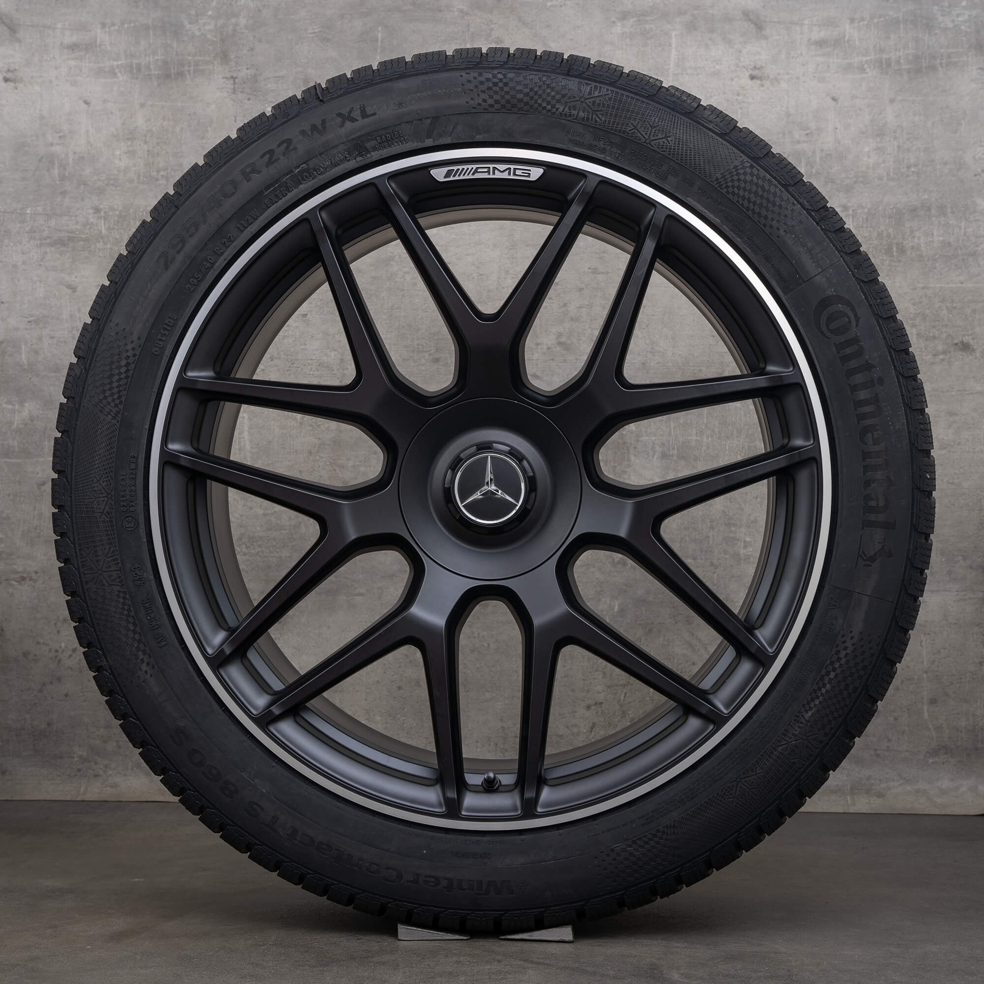 Jante de iarnă originale Mercedes Benz Clasa G AMG 22 inch W463A 63 jante A4634012000 negru lucios NOU