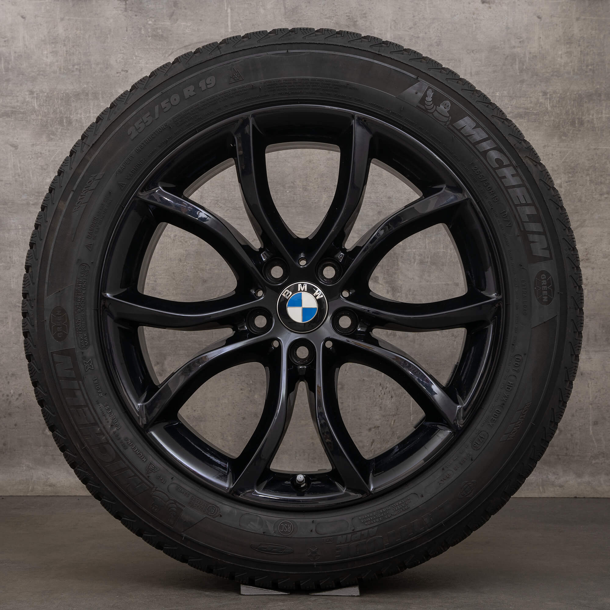 BMW X6 F16 19 inç jantlar kış jantları lastikleri 594 6858872 6858873 siyah