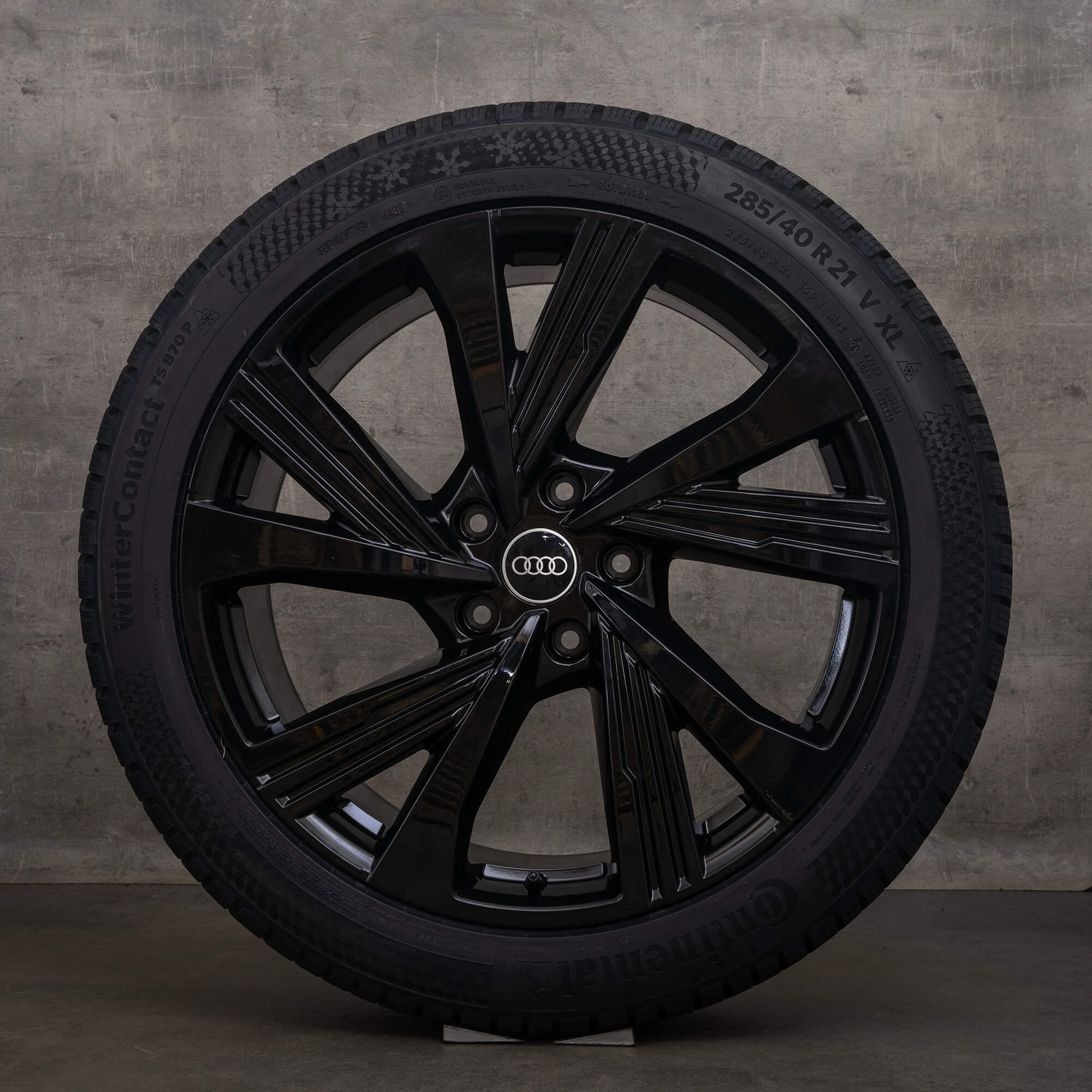 Jantes originais Audi Q6 SQ6 e tron jantes de inverno GF 21 polegadas 85H601025K 85H601025L preto alto brilho