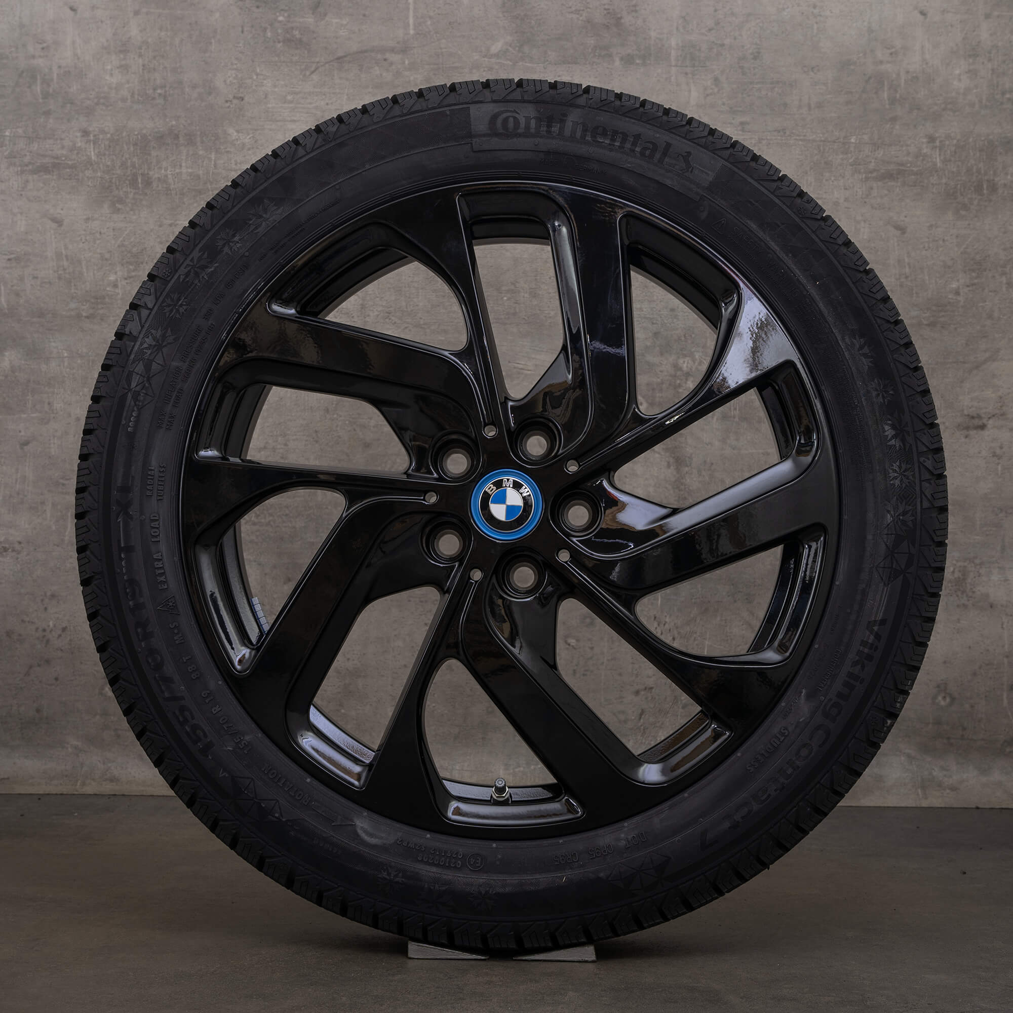 Llantas originales BMW i3s 19 pulgadas I01 ruedas de invierno 6887937 Estilo 428 estilo turbina negro azabache NUEVO