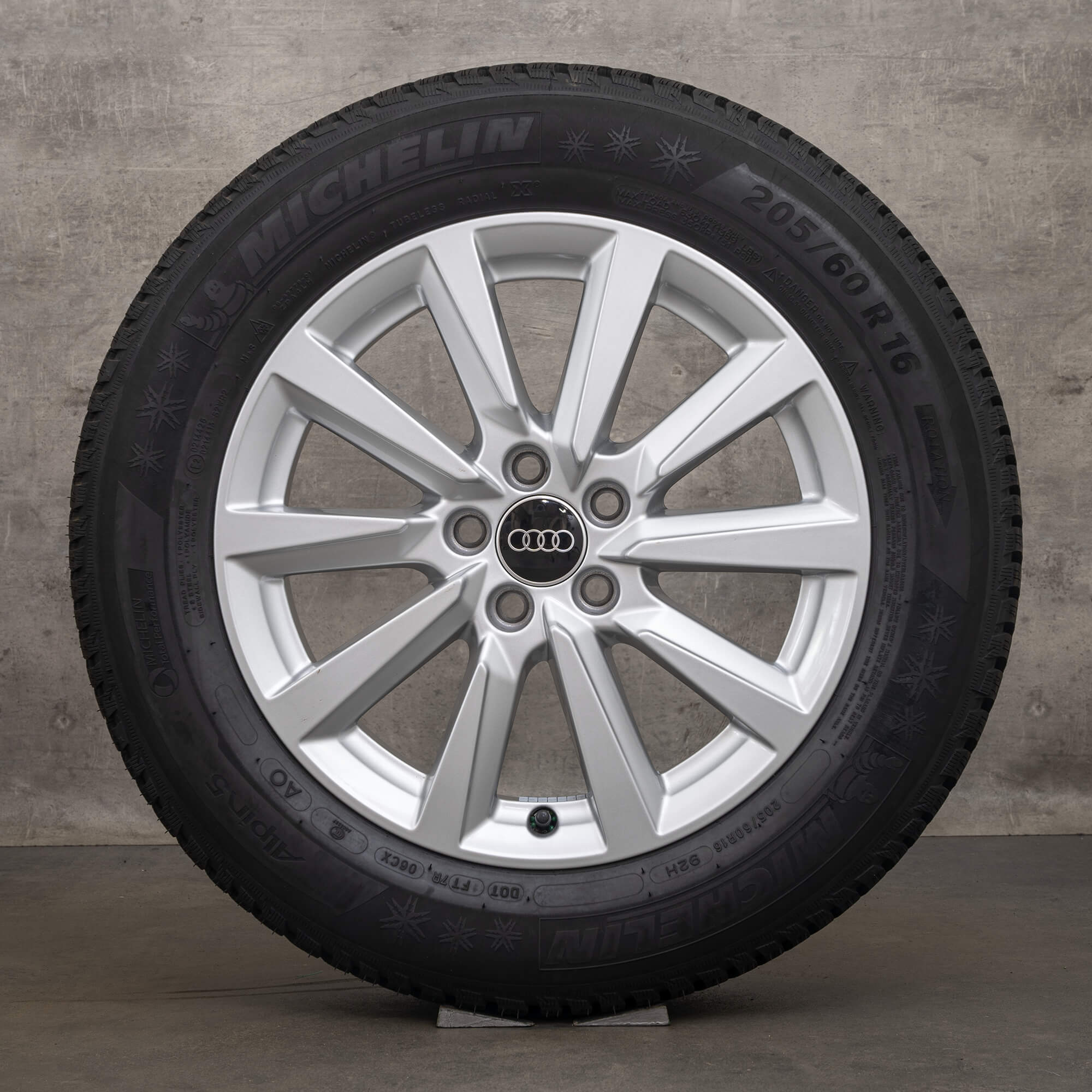 OEM Audi A1 rims 16 inch II GB Allstreet Citycarver winter tires OEM wheels aluminum 82A601025C silver