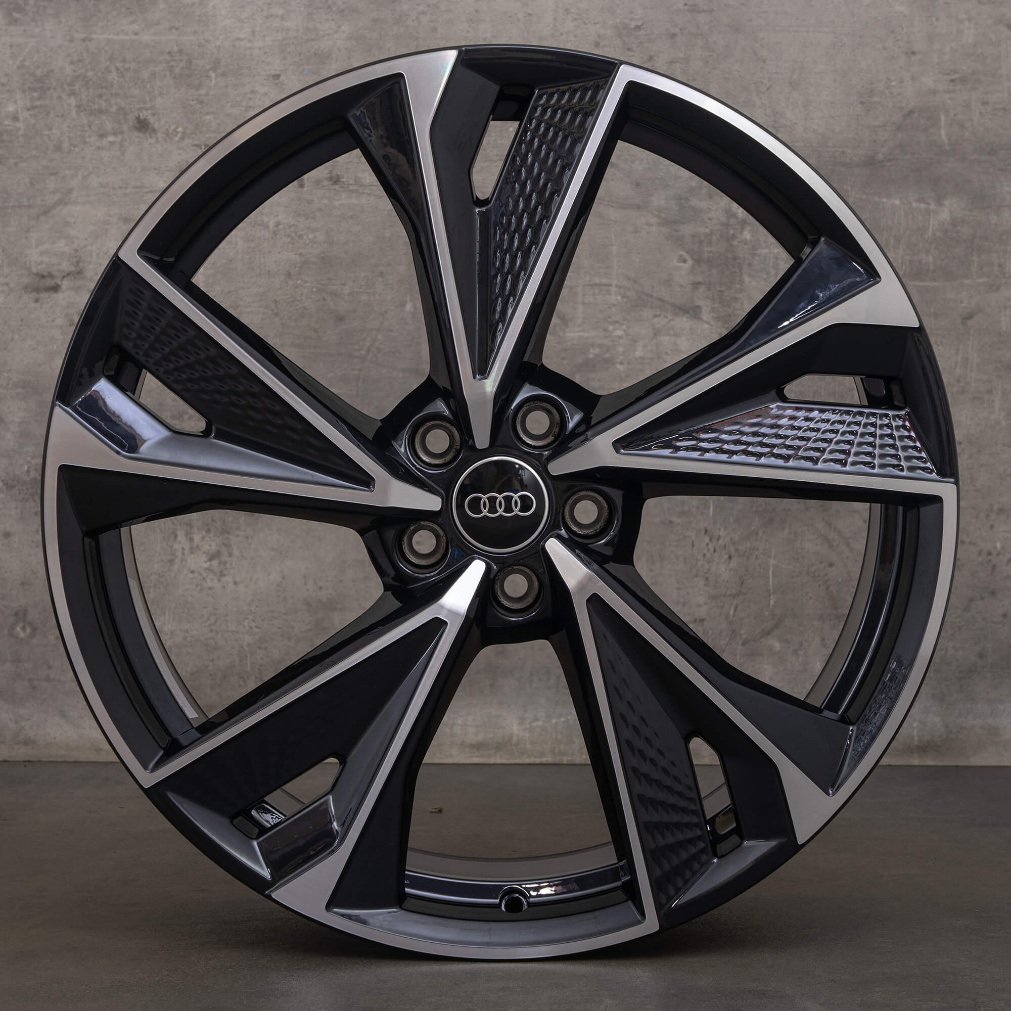 Originele Audi A6 S6 velgen 21 inch 4K C8 4K0601025AS zwart glanzend NIEUW