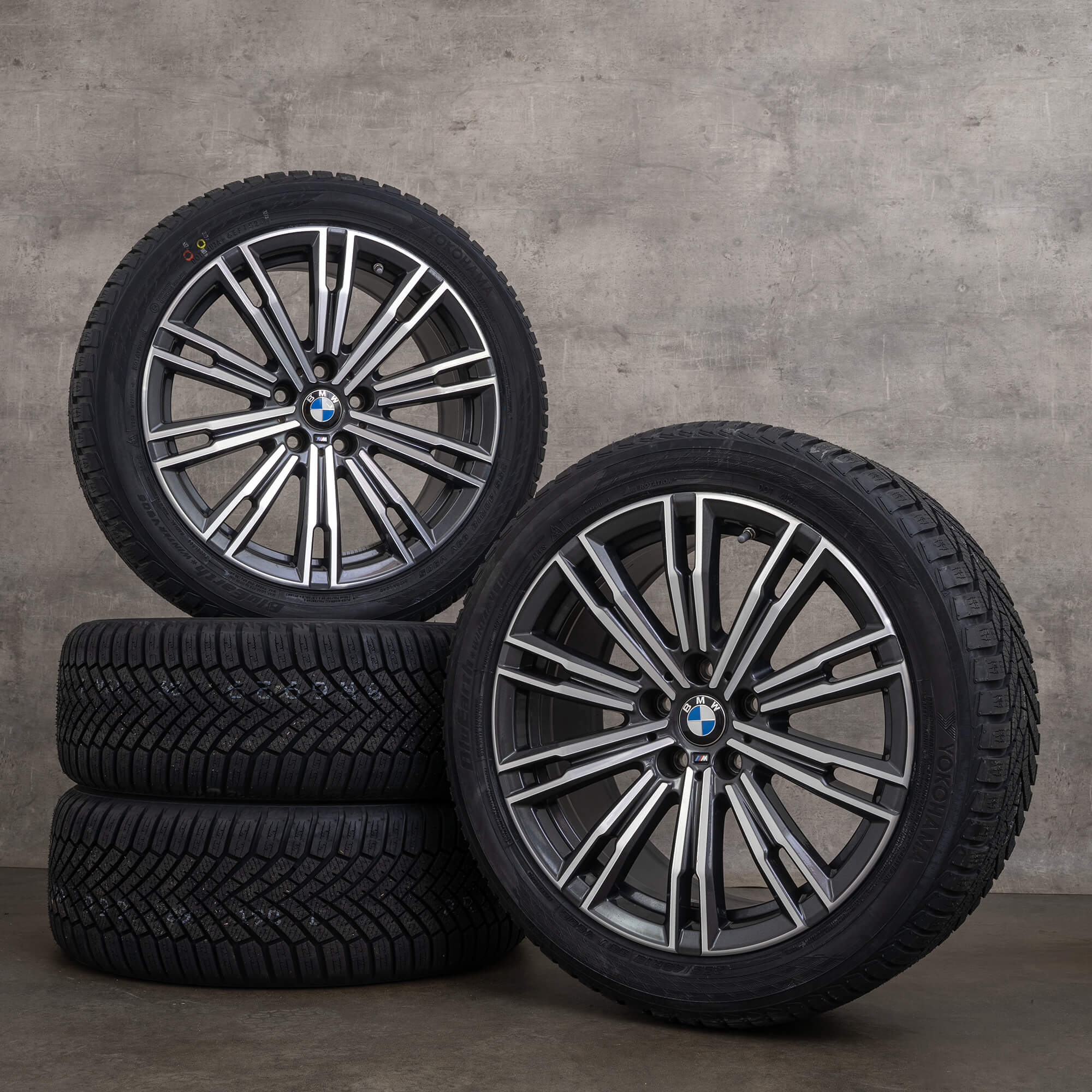 Llantas de invierno originales BMW Serie 2, 3, 4, llantas 18 pulgadas G42 G20 G21 G22 G23 790 M 8089890 8089891 gris órbita brillante