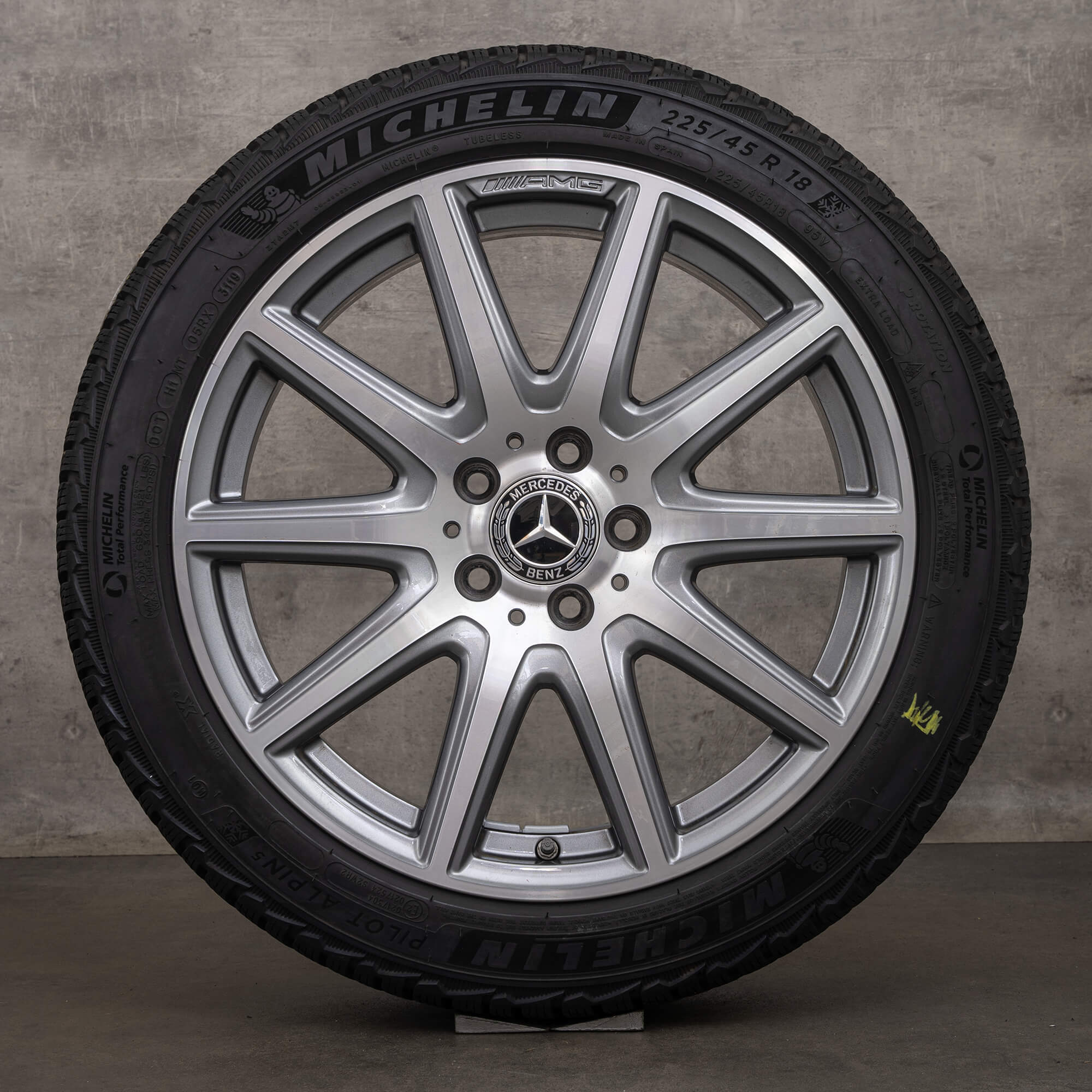 Jante de iarnă Mercedes Benz Clasa A CLA AMG originale 18 inch A45 & S W177 35 45 C118 jante A1774013900 gri himalaya lucios