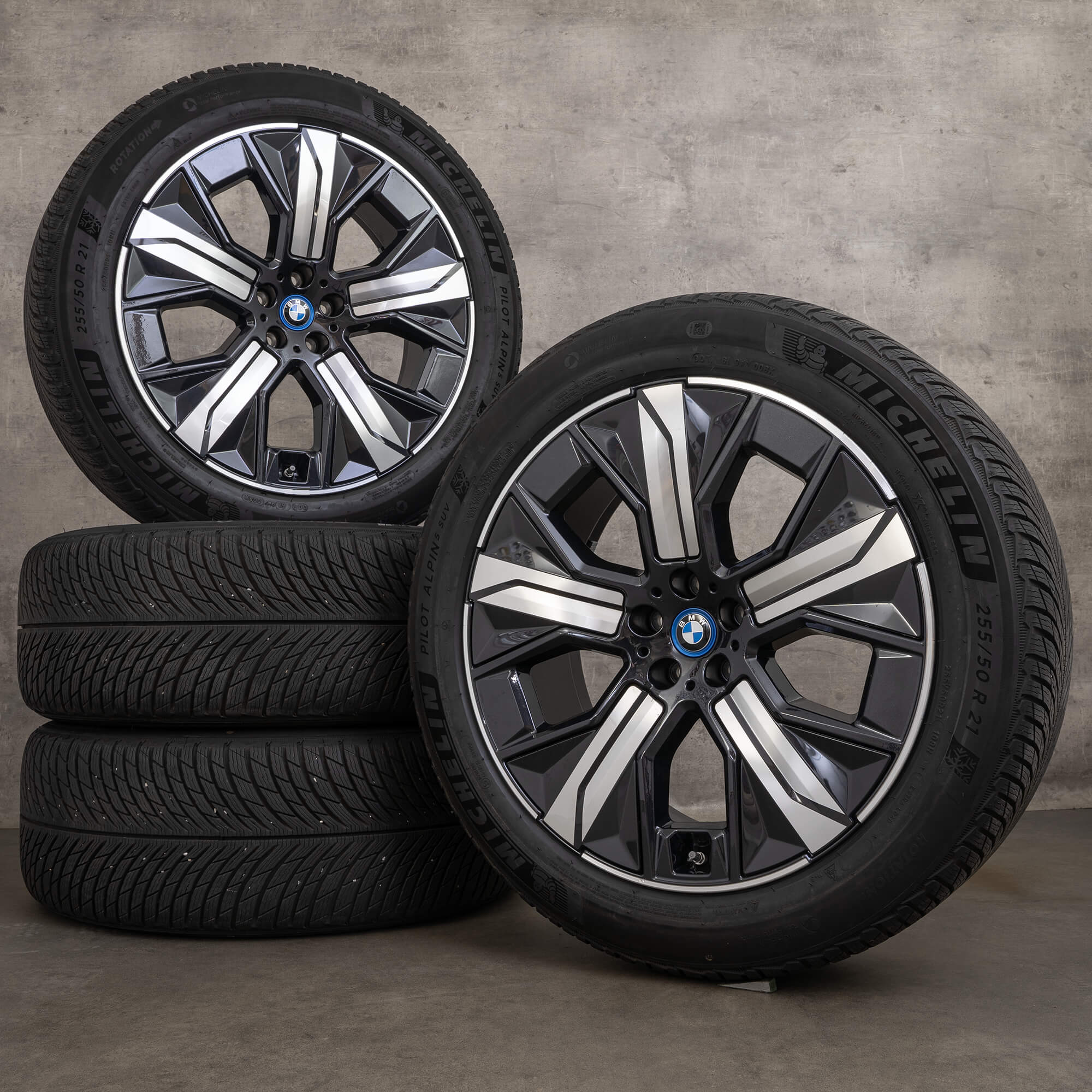 OEM BMW iX i20 21 inch winter tires rims 5A02655 Styling 1011 black