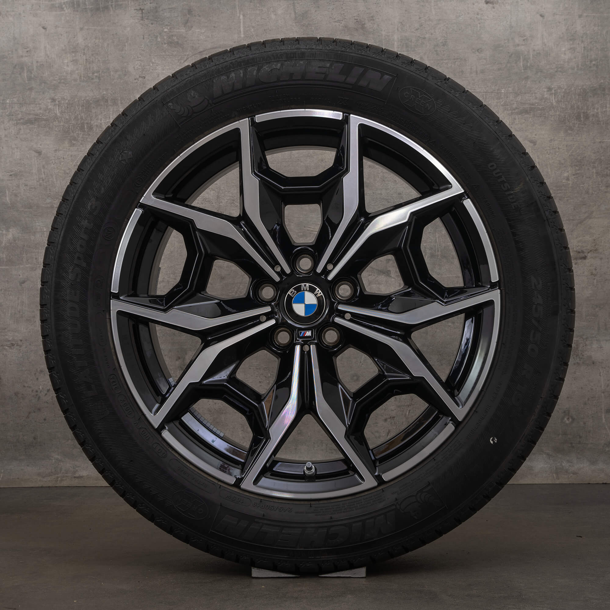 OEM BMW X3 X4 rims 19 inch G01 G02 summer wheels Styling 887 M 7916263 black high gloss