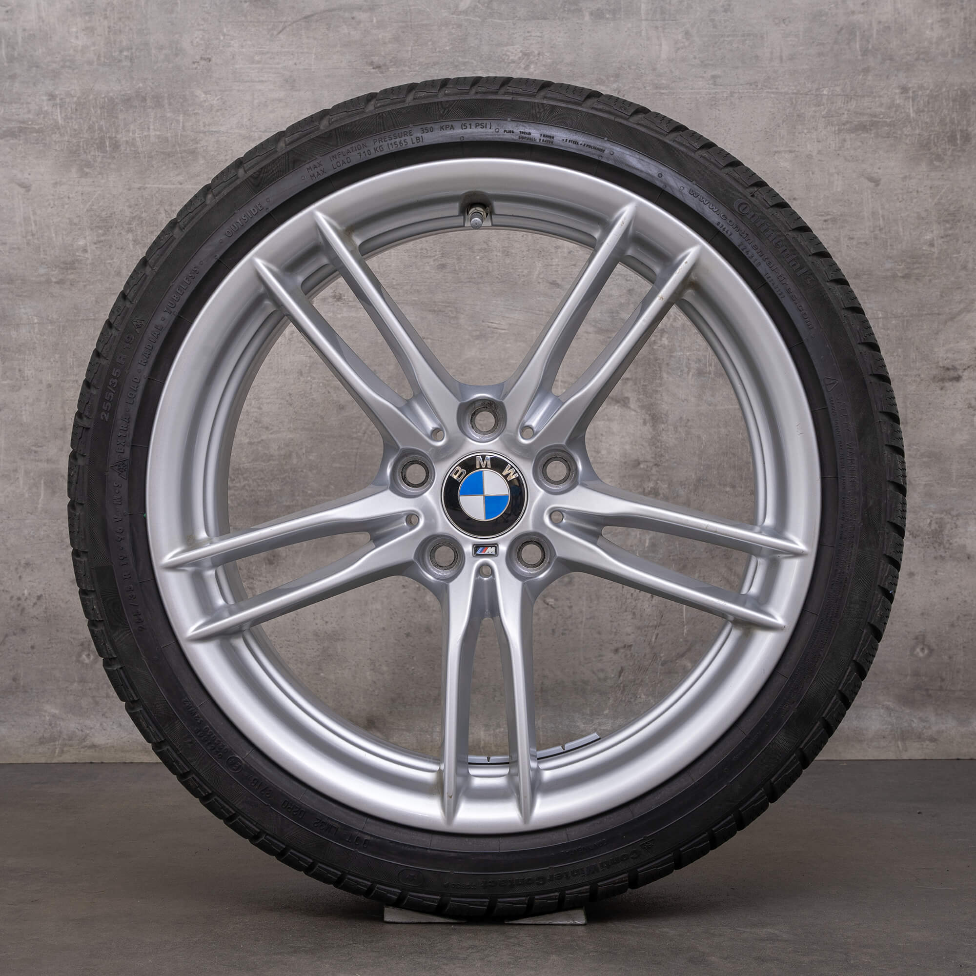 Originele BMW M3 M4 winterwielen 19 inch F80 F82 F83 velgen styling 641 M 2284907 2284908 zilver