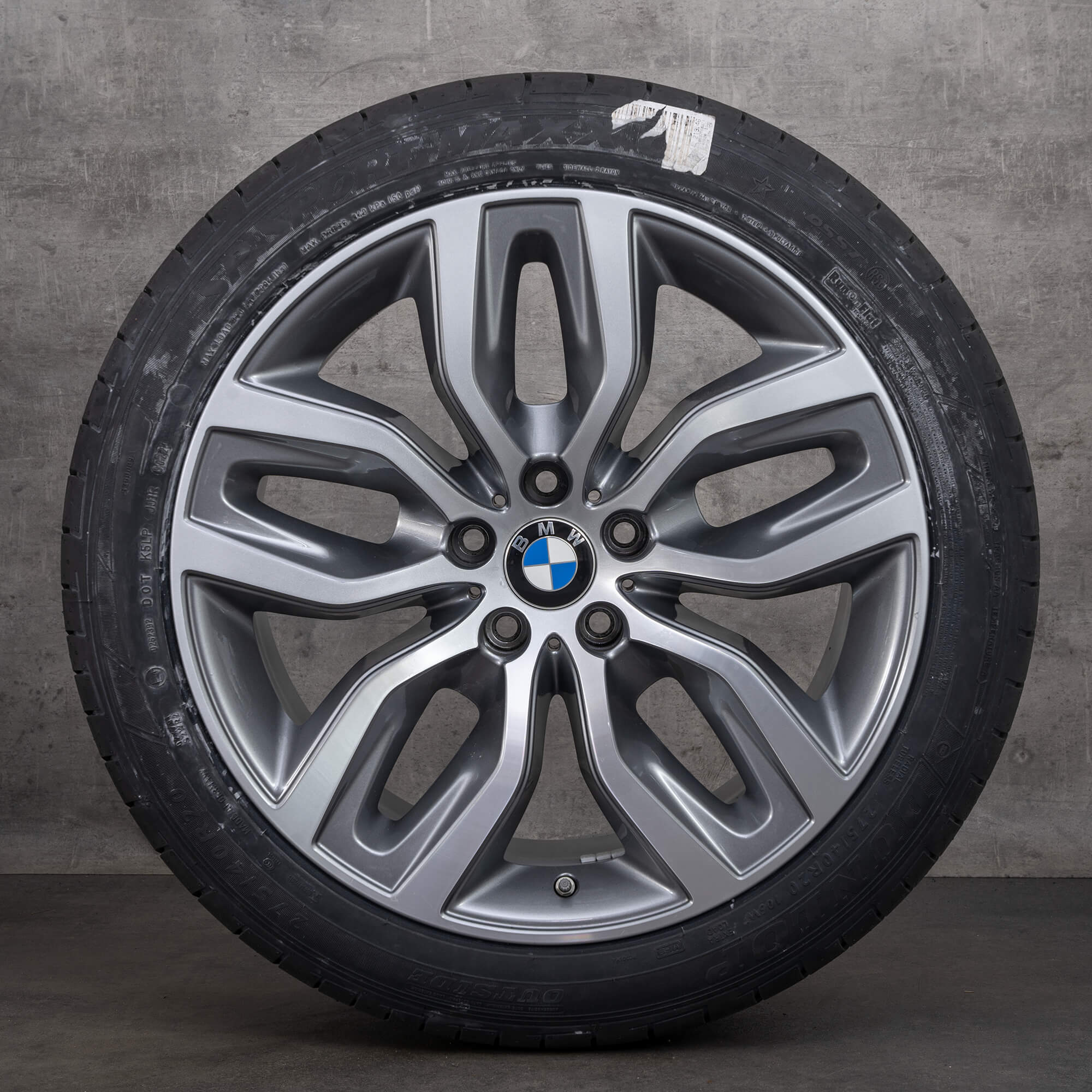 BMW X5 E70 F15 X6 F16 jante cauciucuri vara roti 20 inch 6788027 6788028