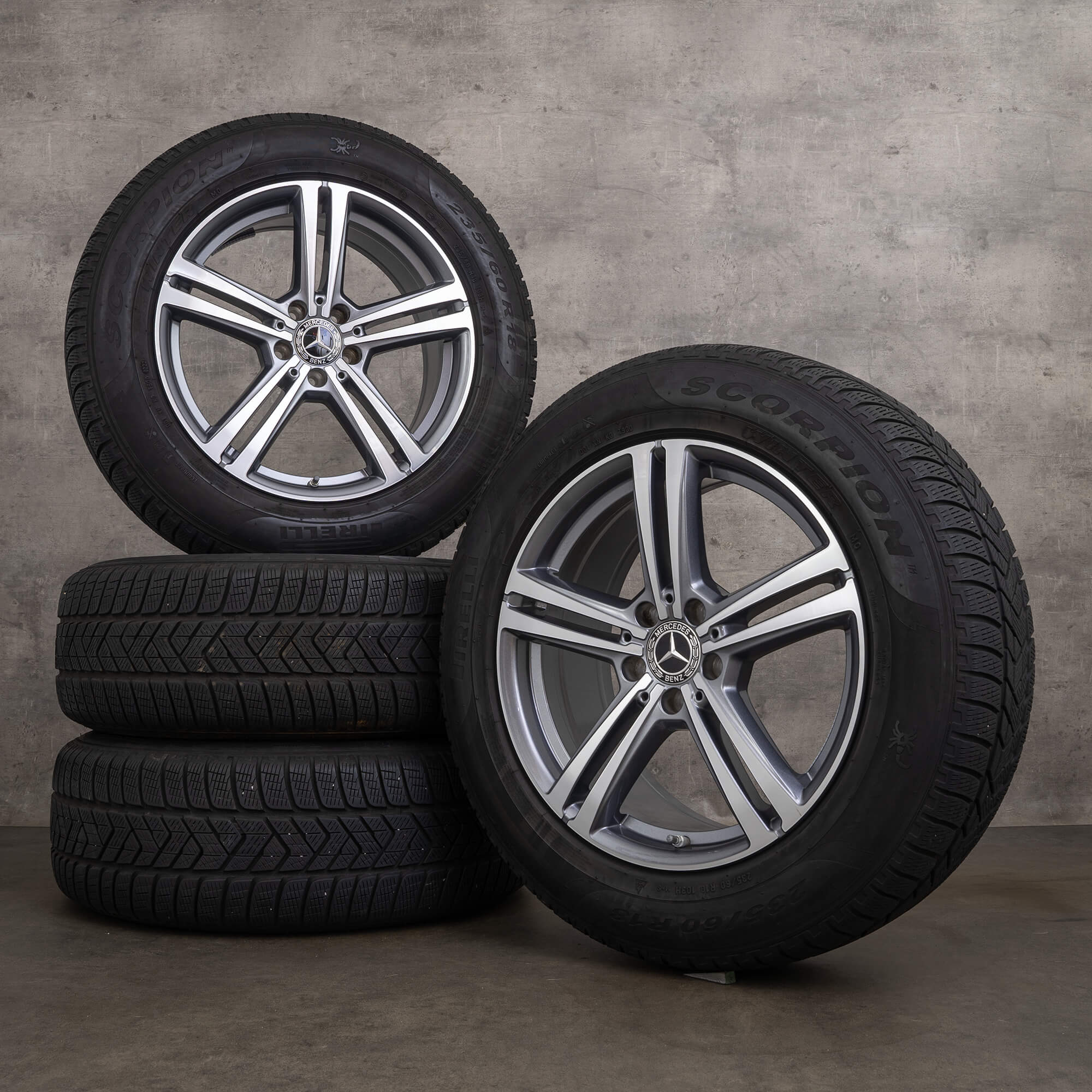 Jantes hiver d'origine Mercedes Benz GLC 18 pouces X253 C253 jantes pneus A2534014500 gris himalaya