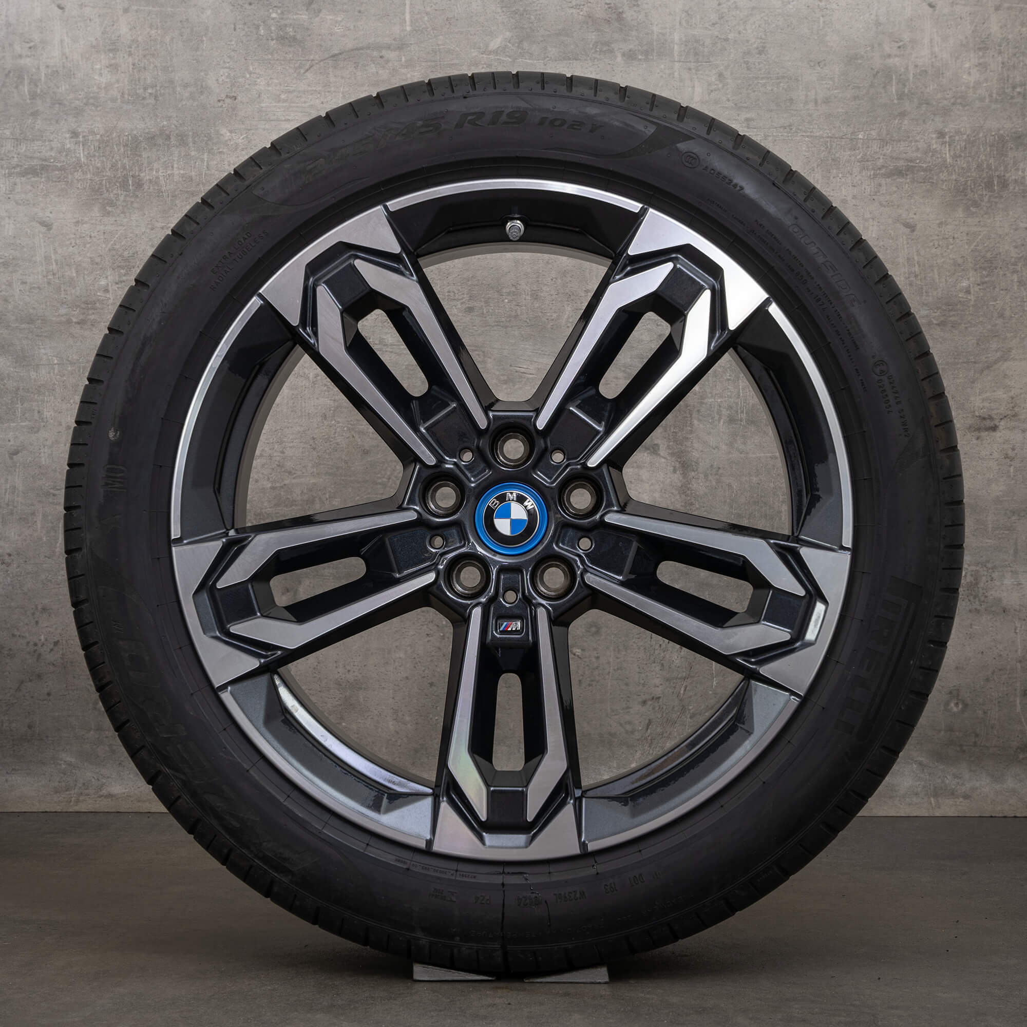 OEM BMW X1 iX1 X2 rims 19 inch U11 U10 summer wheels Styling 871 M 5A1E230 jet black high gloss