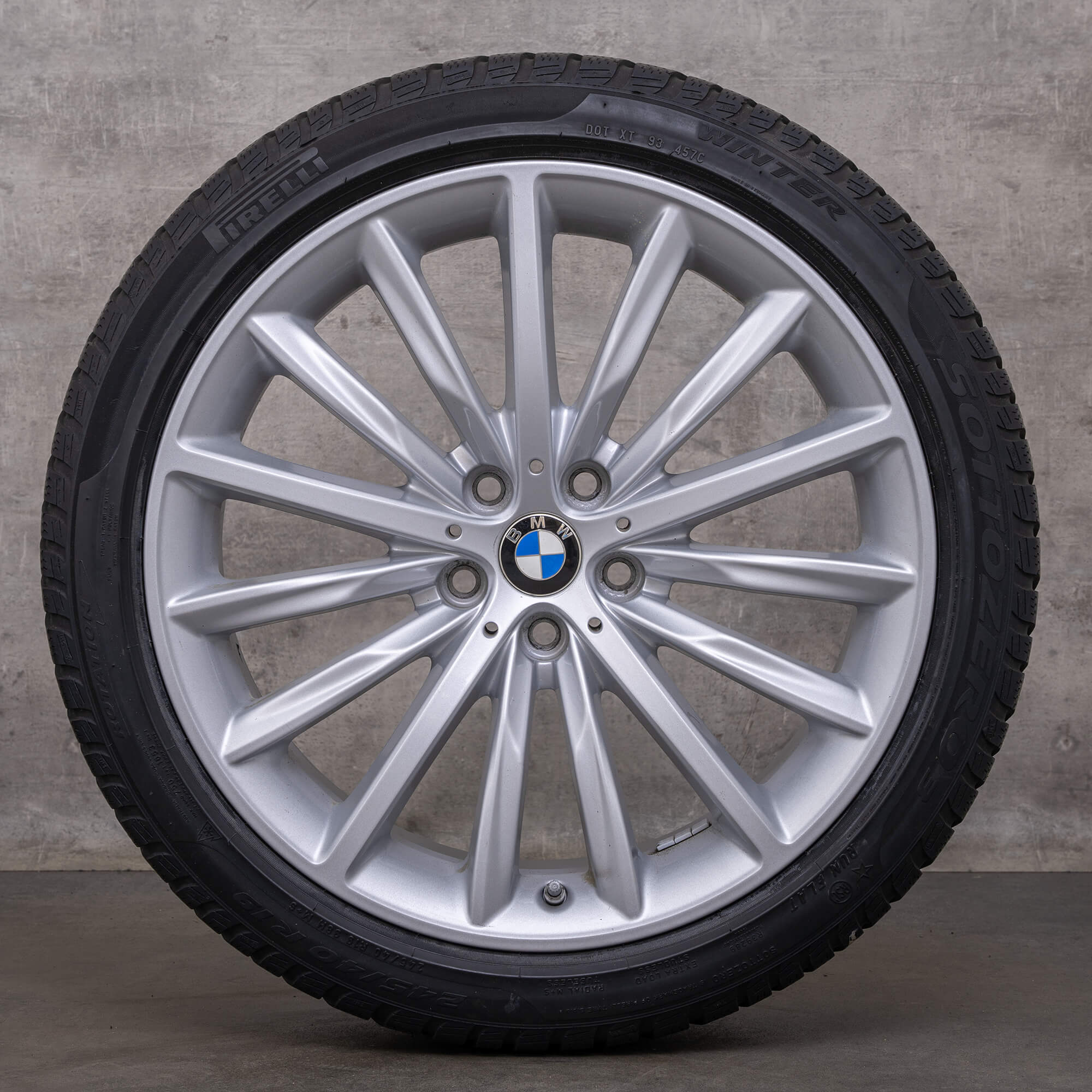 OEM BMW 5 Series winter wheels 19 inch G30 G31 rims Sytling 633 6863419 6874439 silver